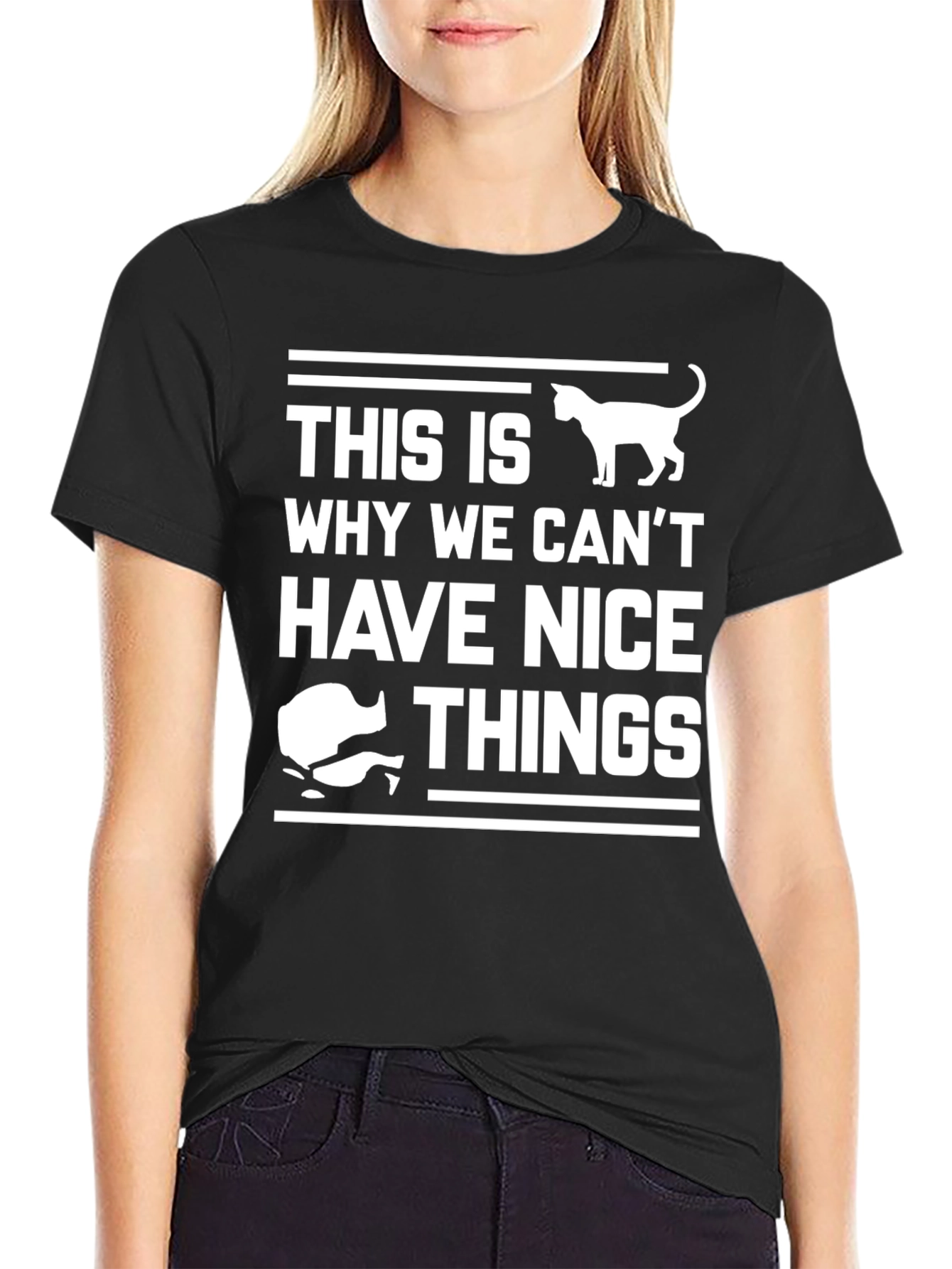 Black Cat Lover T-Shirt: This Is Why We Can't Have Nice Things view 2