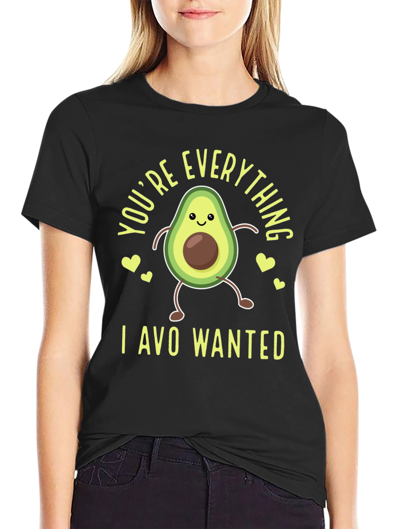 Black Avocado Everything I Avo Wanted Funny Pun T-Shirt view 2