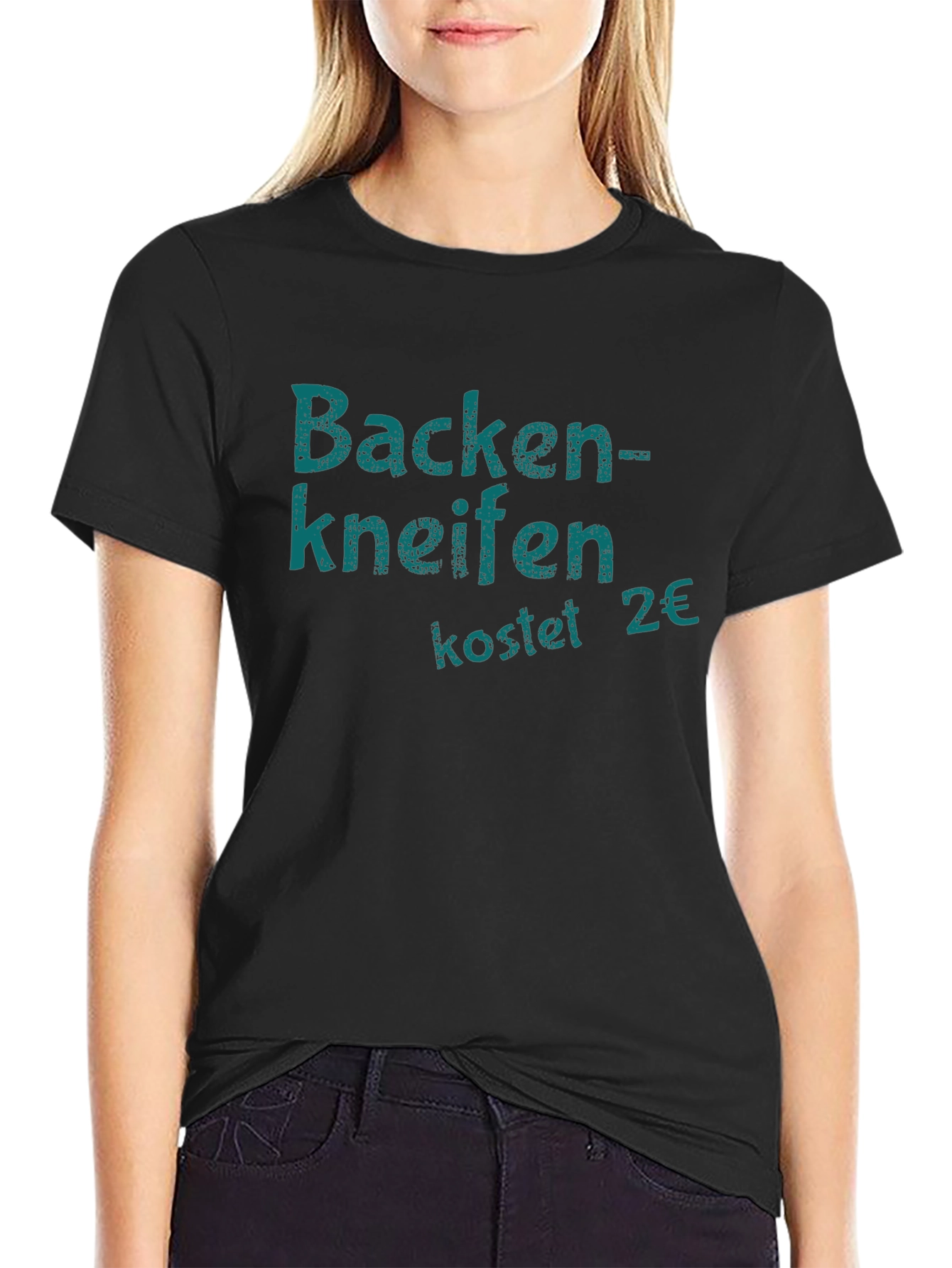 Black Backen Kneifen T-Shirt view 2