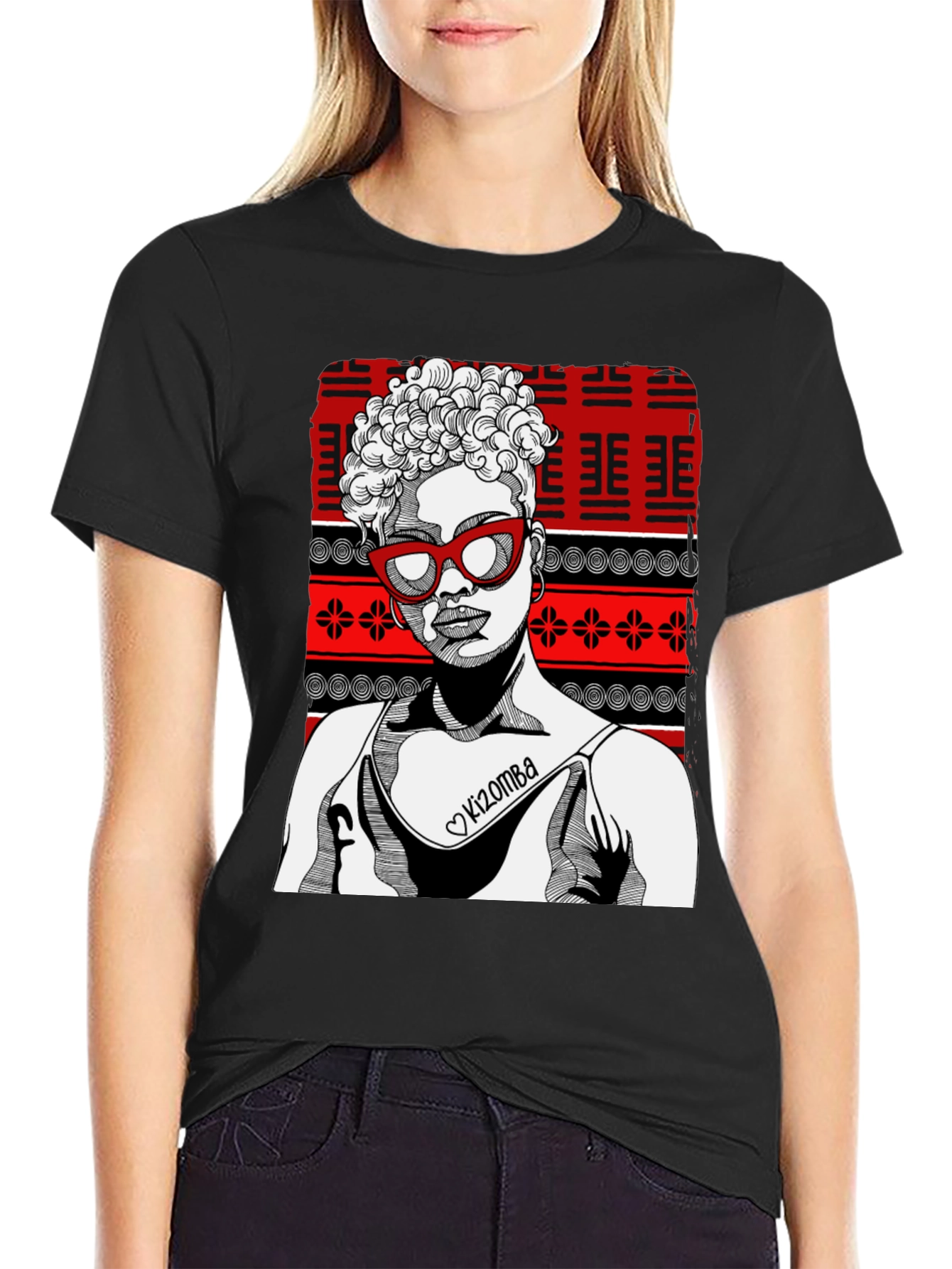 Black Kizomba Graphic T-Shirt - Stylish and Unique! view 2