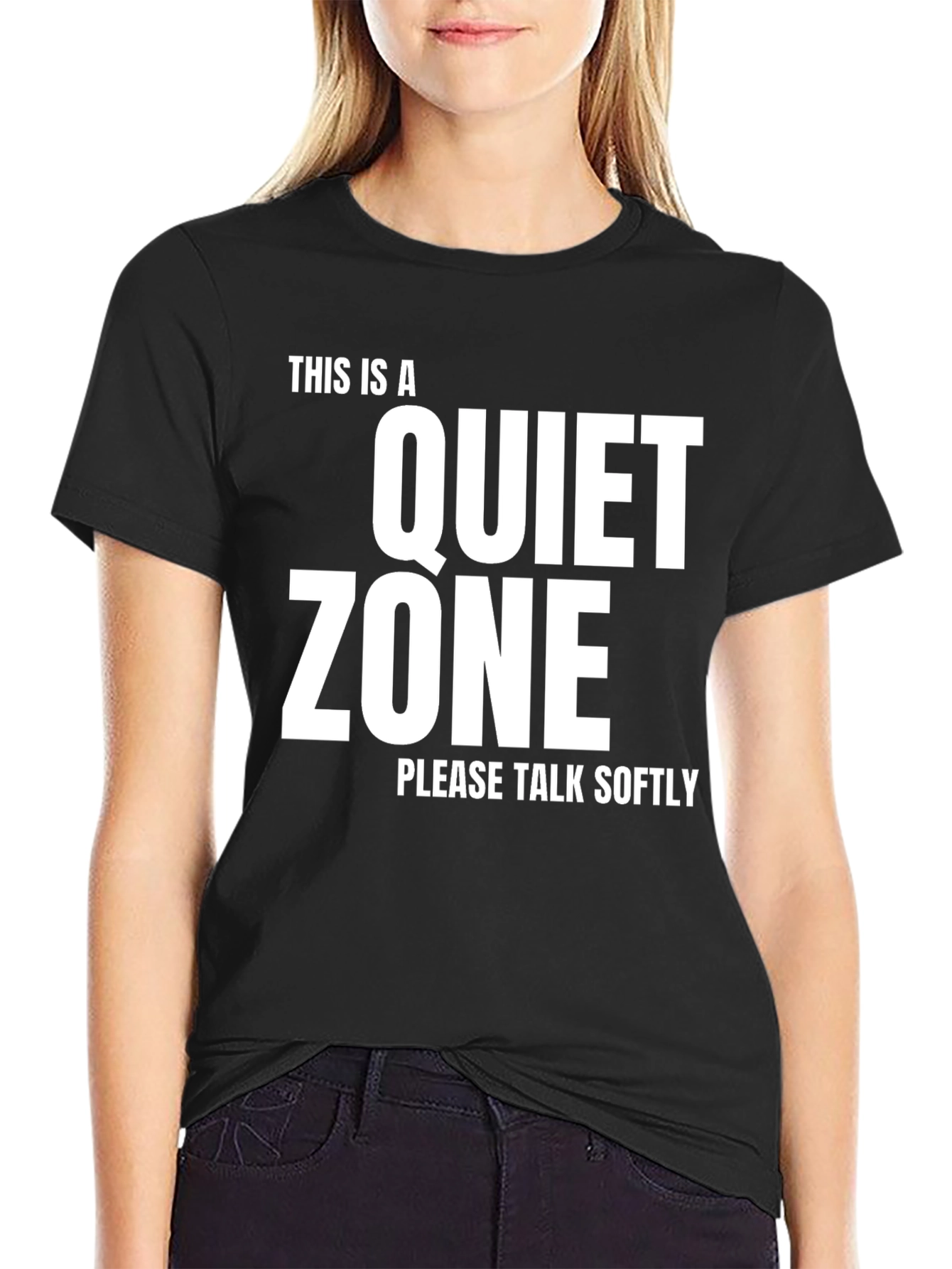 Black Quiet Zone T-Shirt - Speak Softly Tee view 2