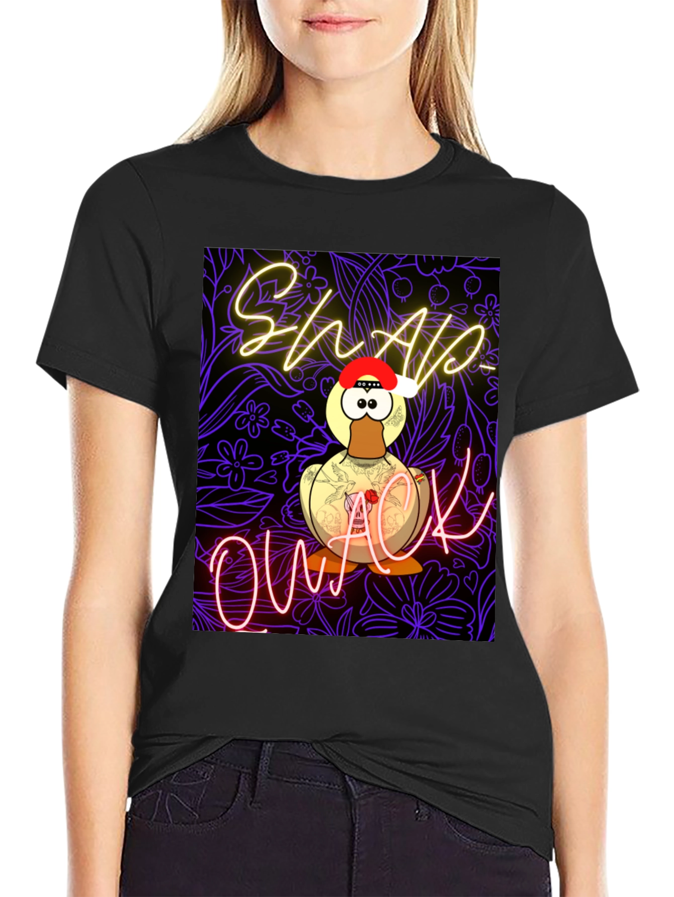 Black Shlap Owack Novelty T-Shirt view 2