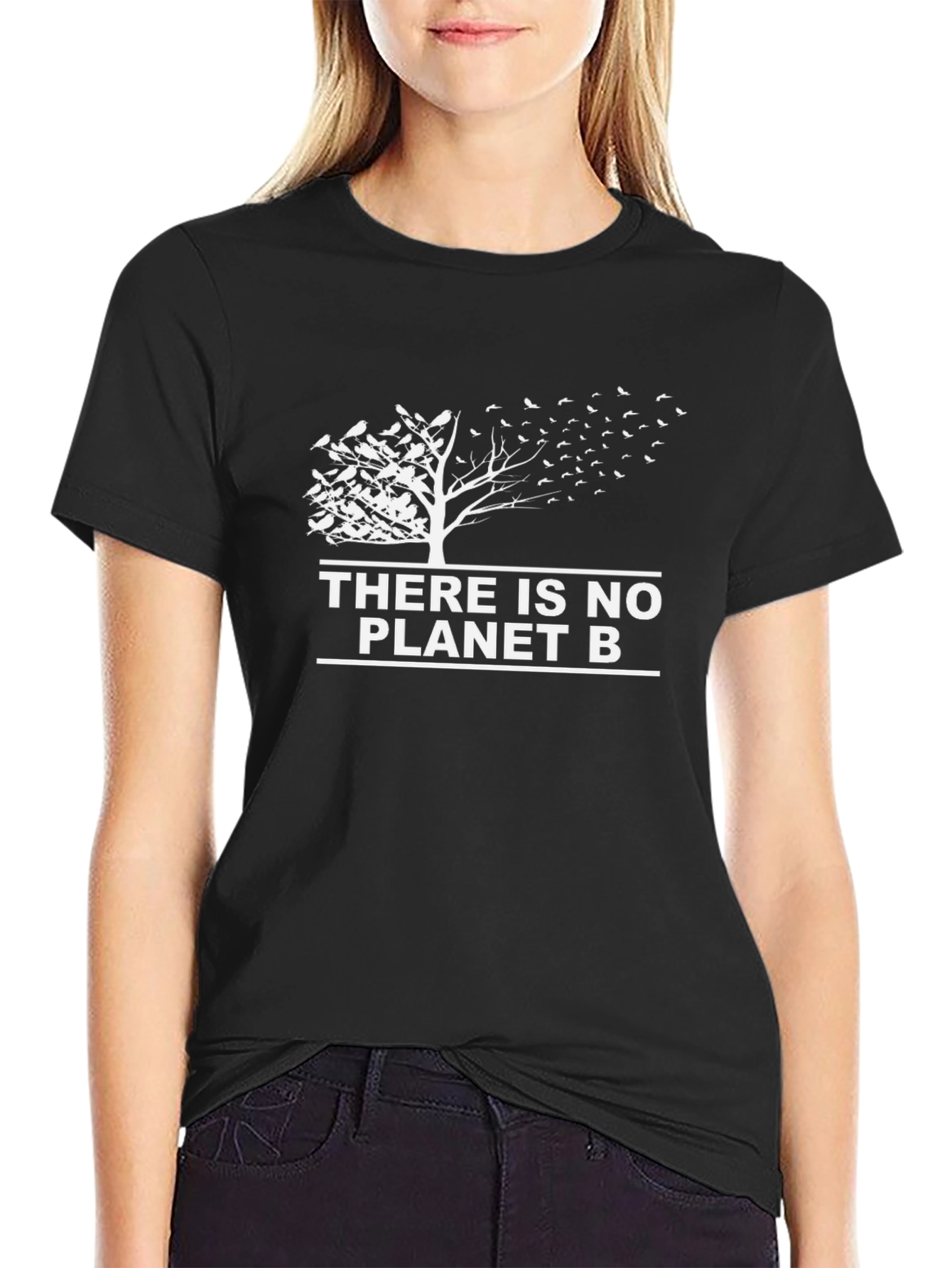 Black There is No Planet B Graphic Tee view 2