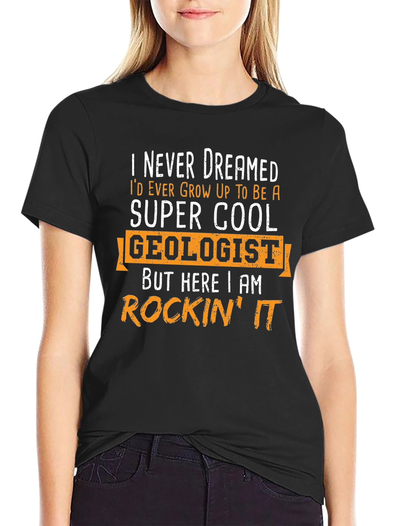 Black Super Cool Geologist Graphic T-Shirt - Rockin' It! view 2