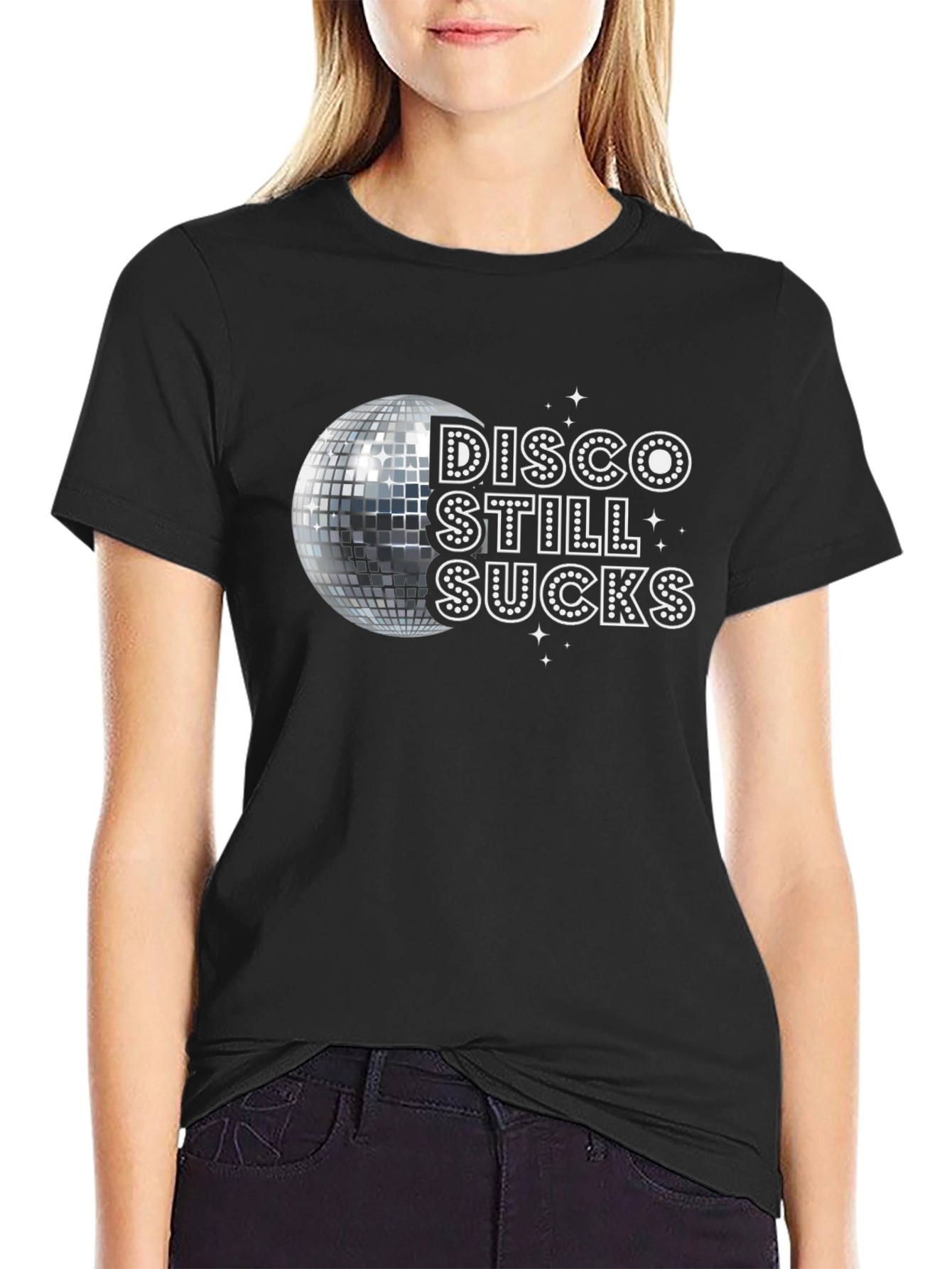 Black Disco Still Sucks Graphic T-Shirt view 2