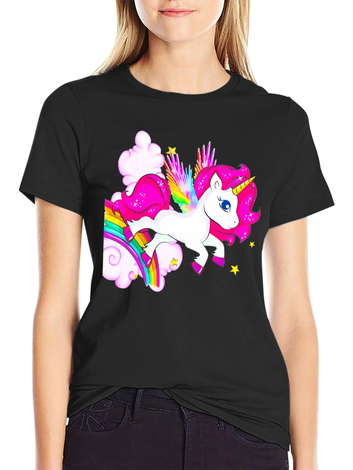 Rainbow Unicorn Graphic T-Shirt - 2