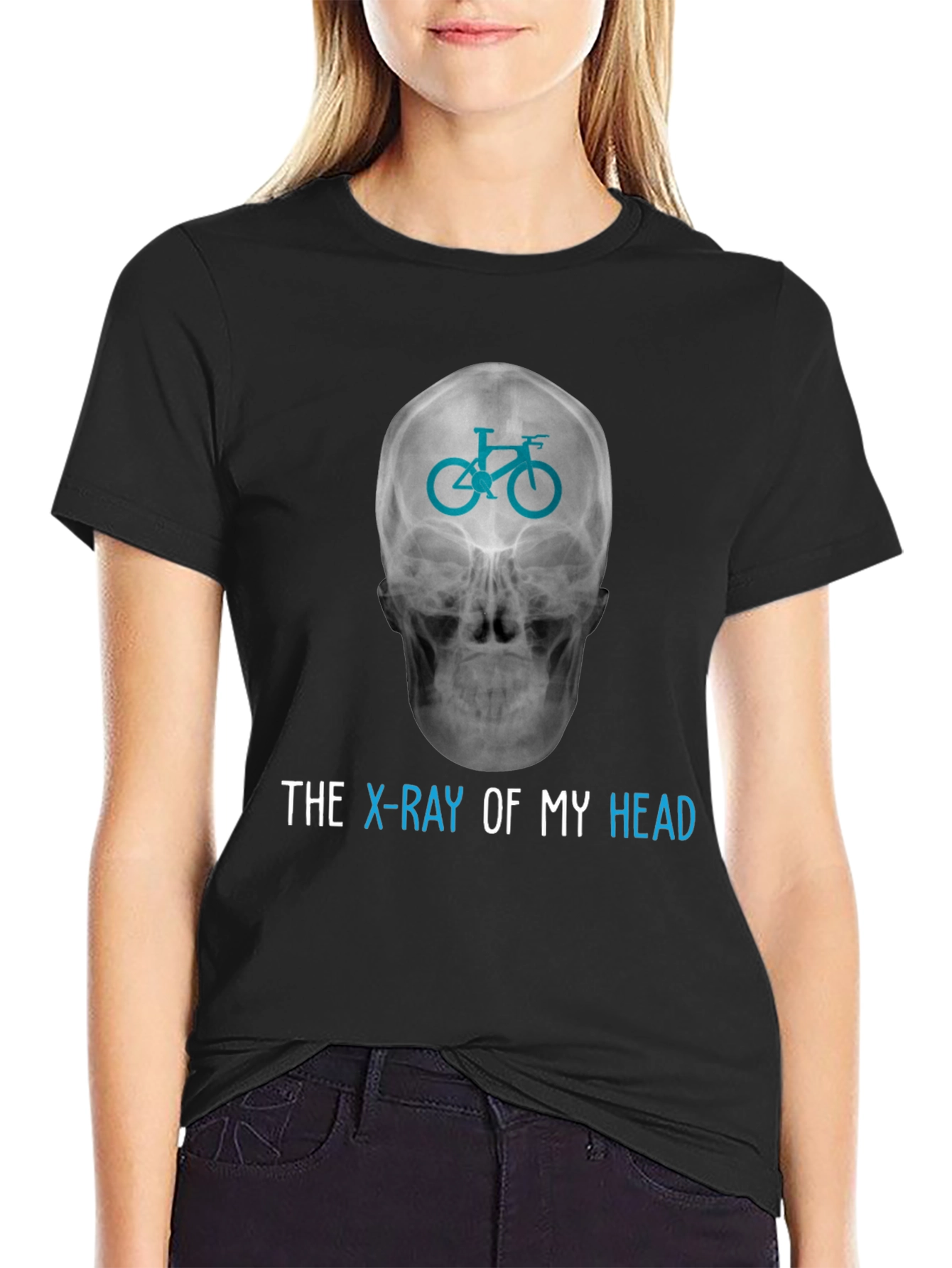 Black Bike X-Ray T-Shirt - Cycle on the Brain view 2
