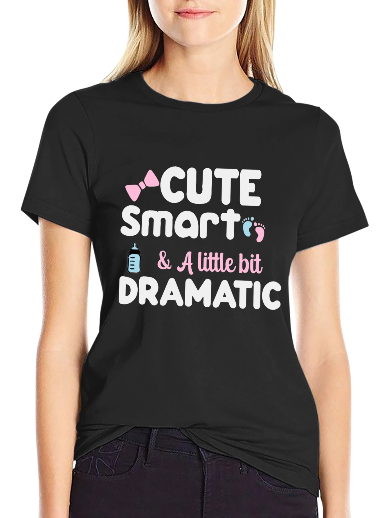 Cute Smart Dramatic Baby Graphic T-Shirt - 2