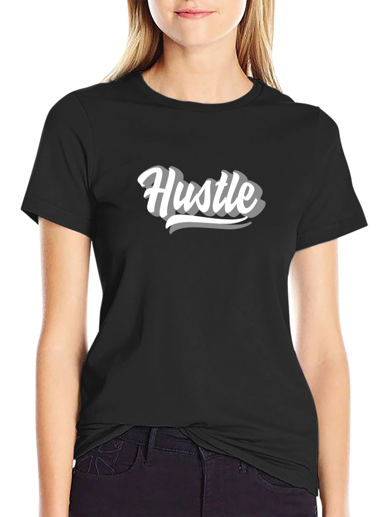 Black Men's Black Hustle Graphic Tee view 2