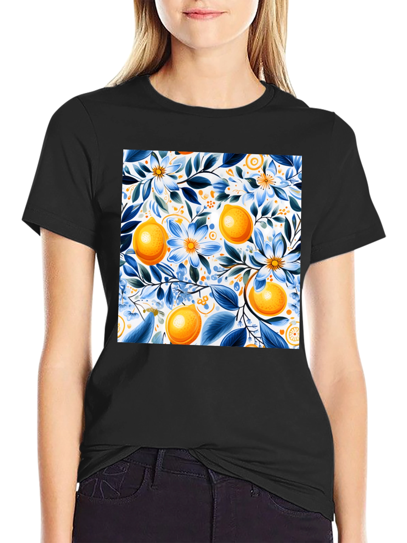 Citrus Floral T-Shirt - Vibrant Graphic Tee - 2