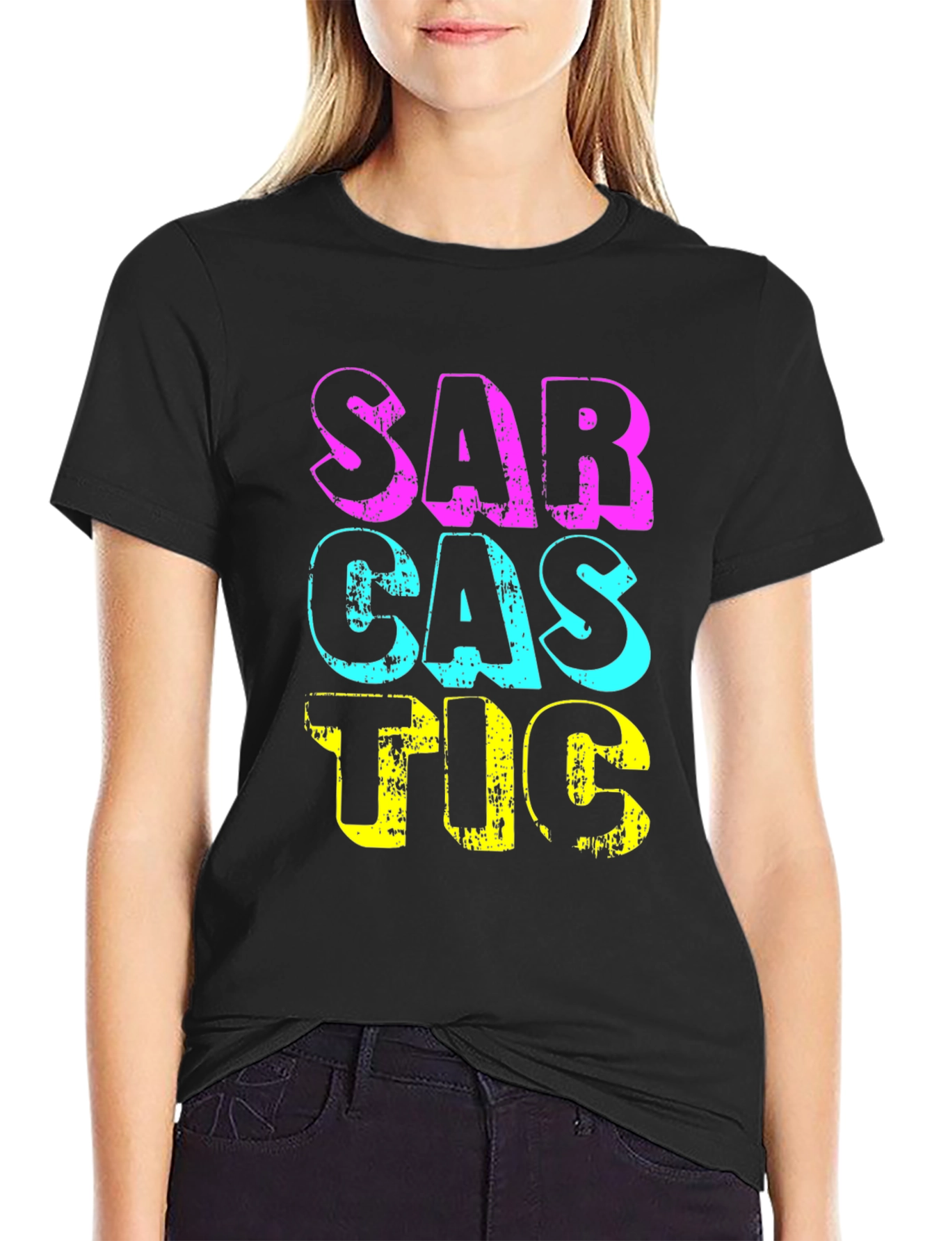 Black Sarcastic Graphic T-Shirt - Funny Statement Tee view 2