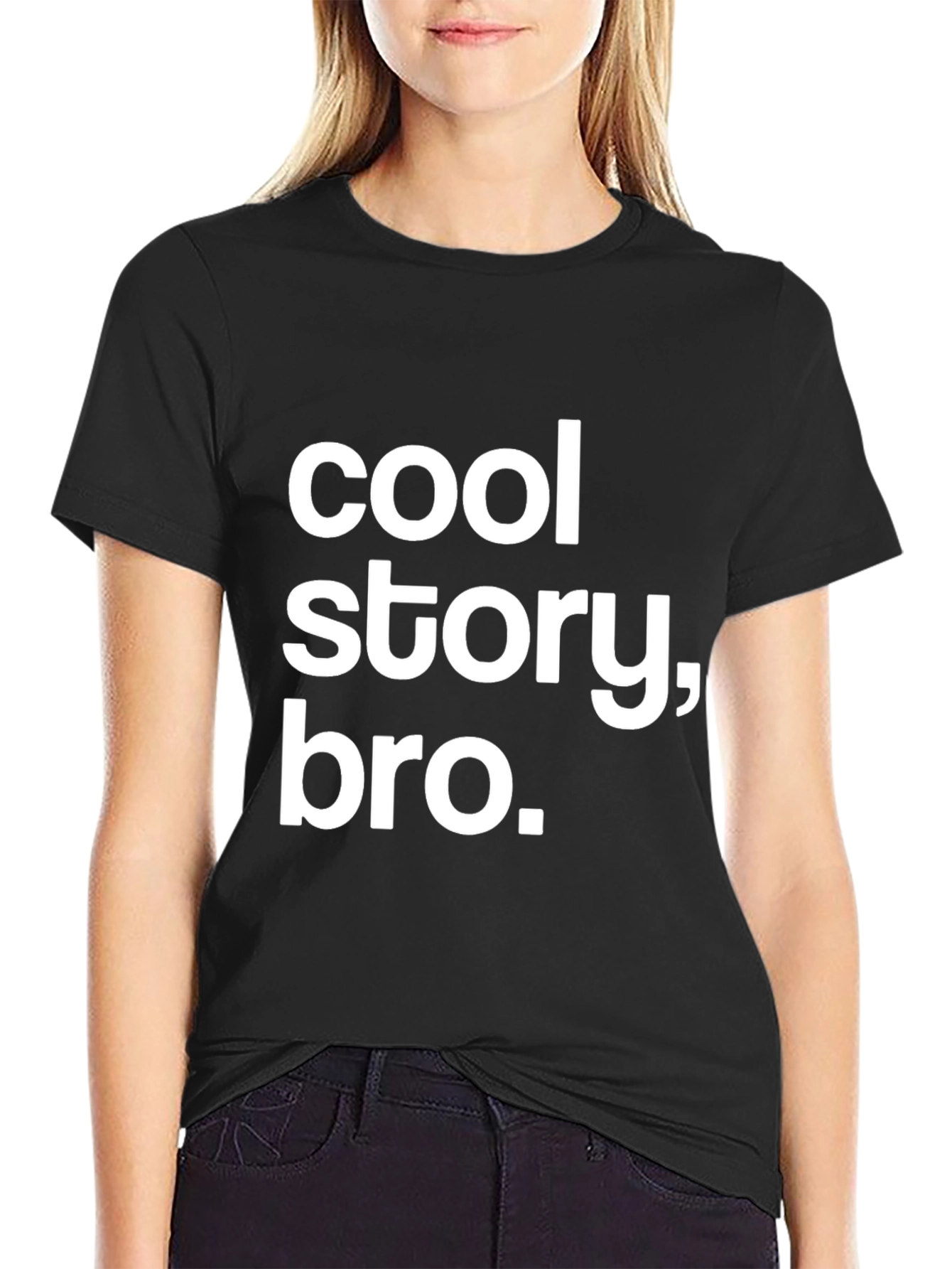 Black Cool Story Bro Graphic Tee - Trendy Sarcastic T-Shirt view 2