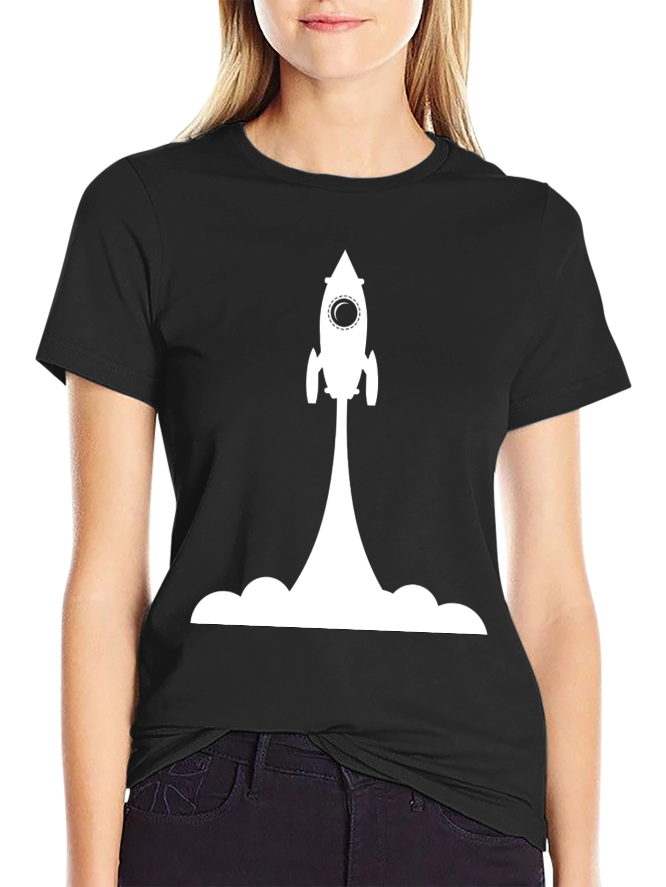 Black Rocket Launch Graphic Tee - Soft Cotton Blend view 2