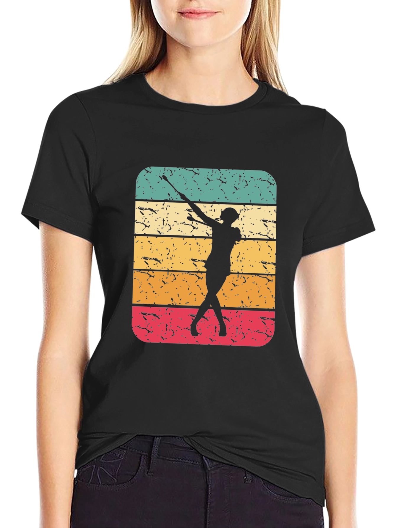 Black Retro Majorette T-Shirt view 2