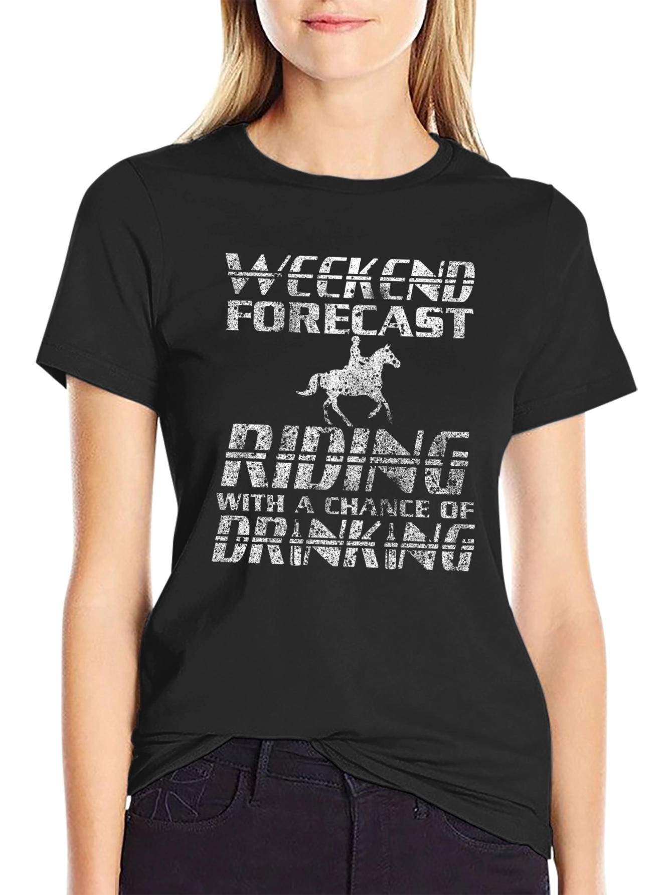 Black Weekend Forecast Riding T-Shirt view 2