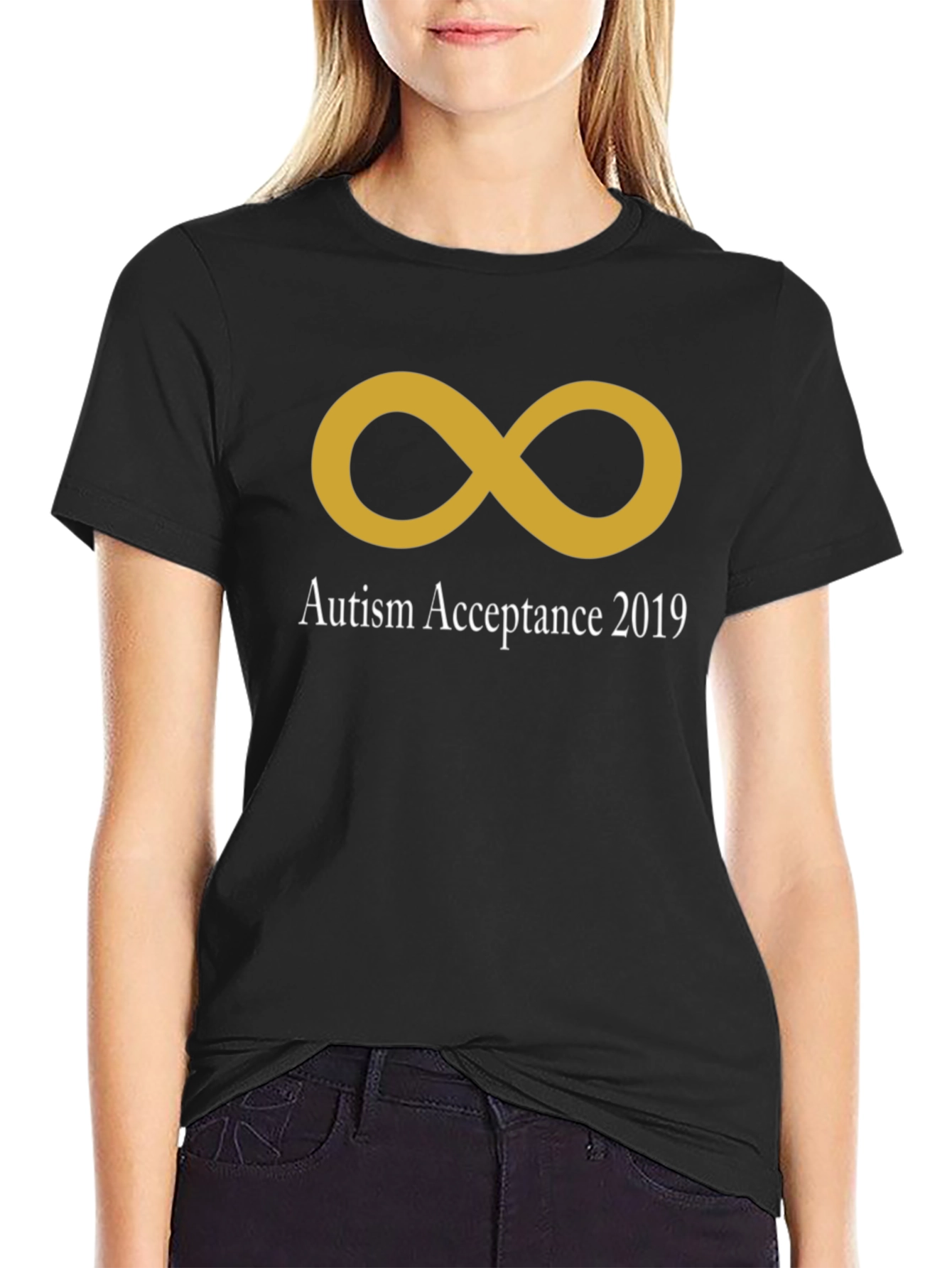 Black Autism Acceptance 2019 Graphic T-Shirt view 2