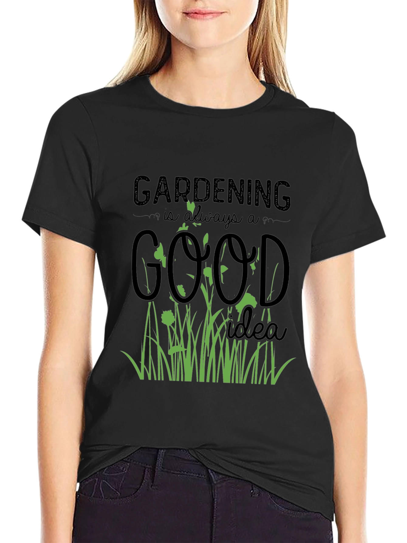 Black Gardening Is Always a Good Idea Graphic Tee view 2