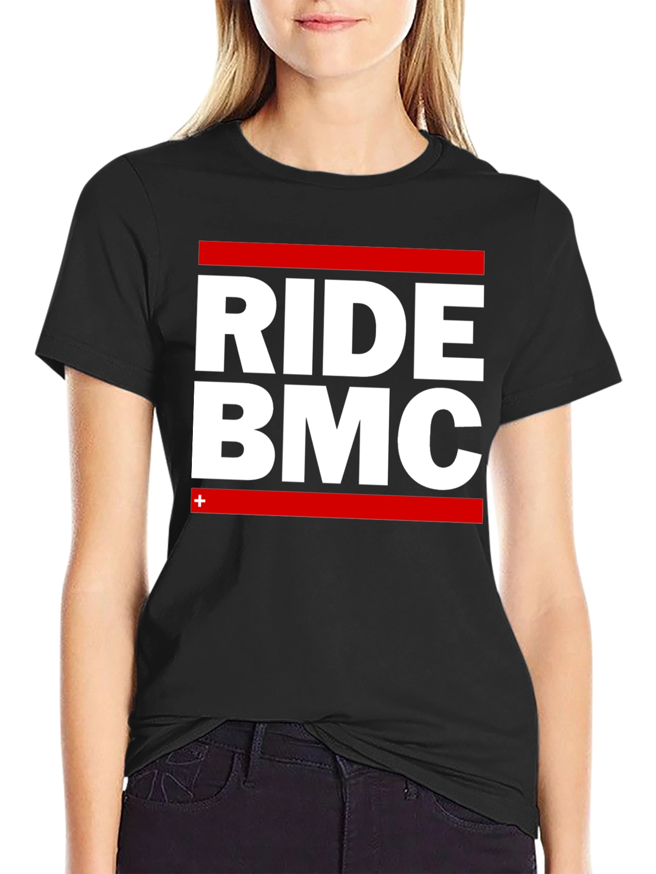 Black Ride BMC Graphic Tee - Black Cotton T-Shirt view 2