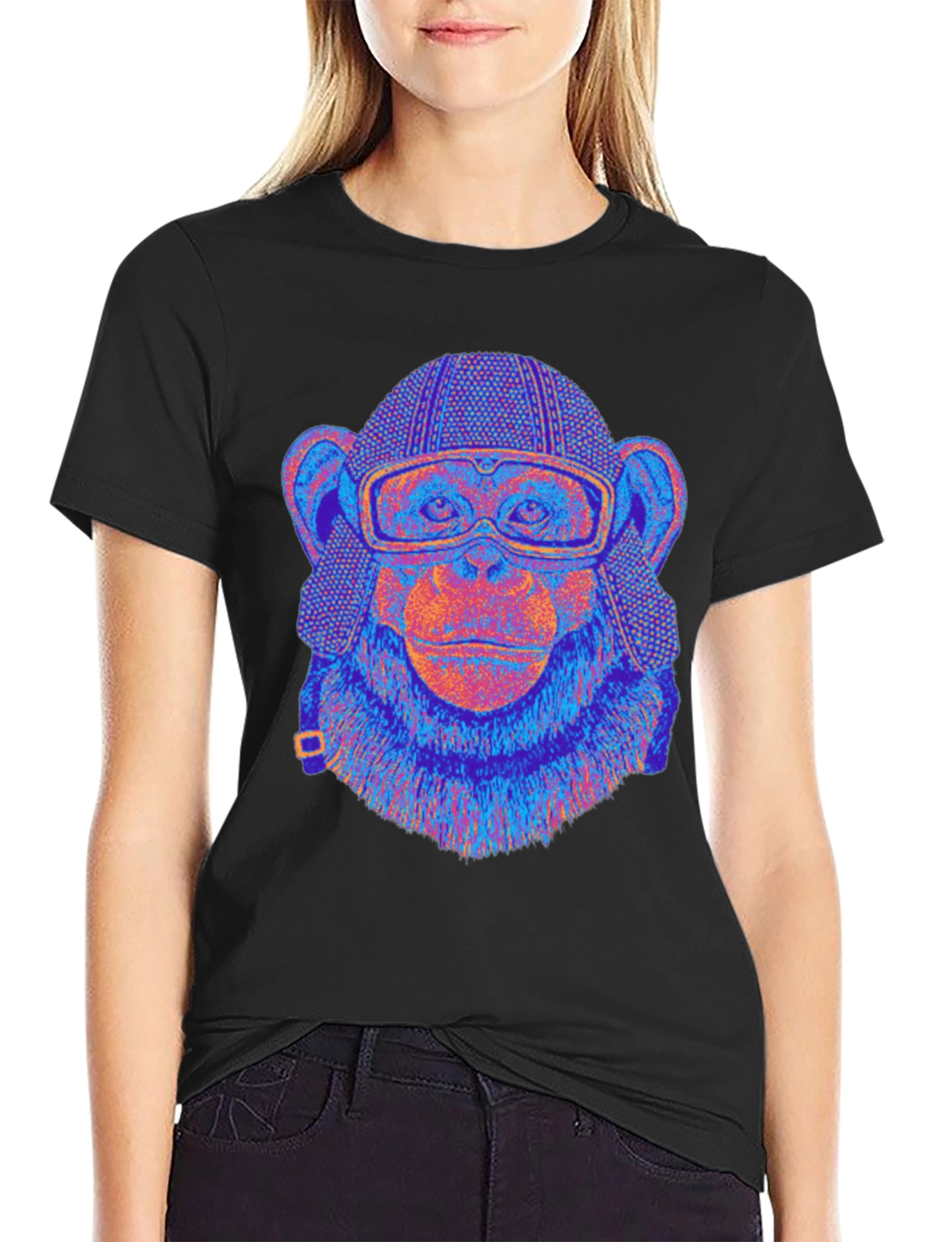 Black Monkey Pilot Graphic Tee - Retro Style view 2