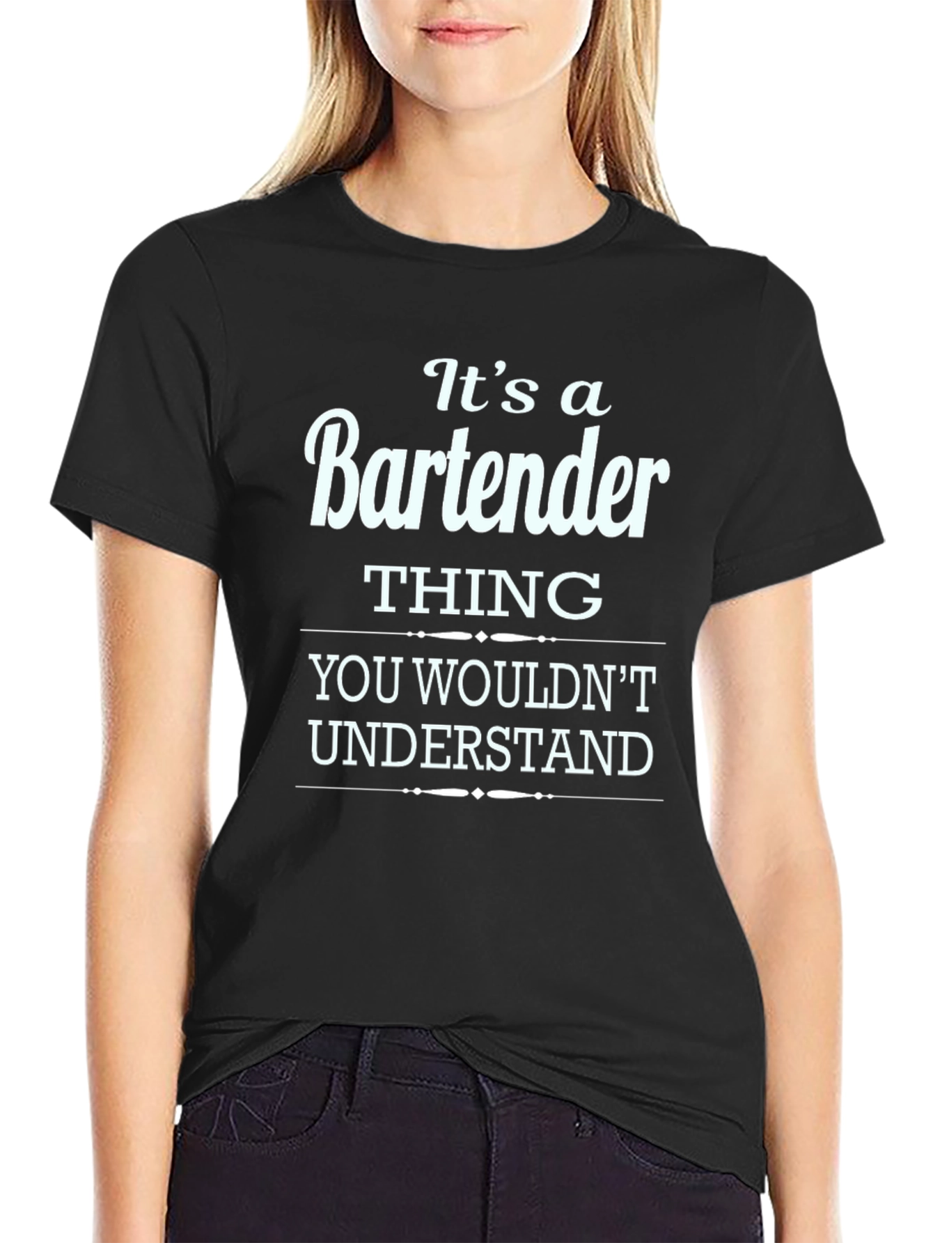 Black Bartender Thing T-Shirt Funny Graphic Tee view 2