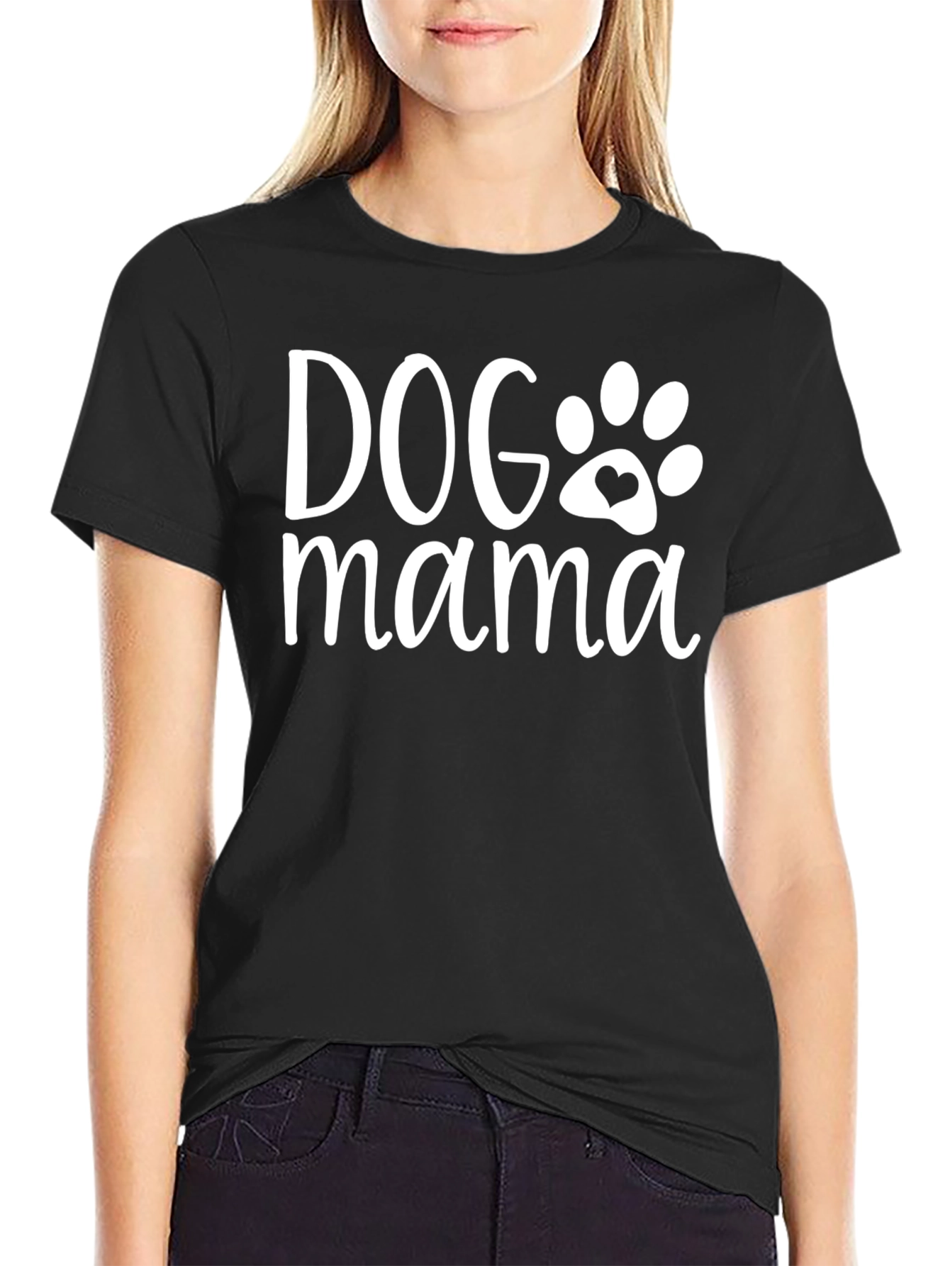 Black Dog Mama Graphic T-Shirt - Black view 2