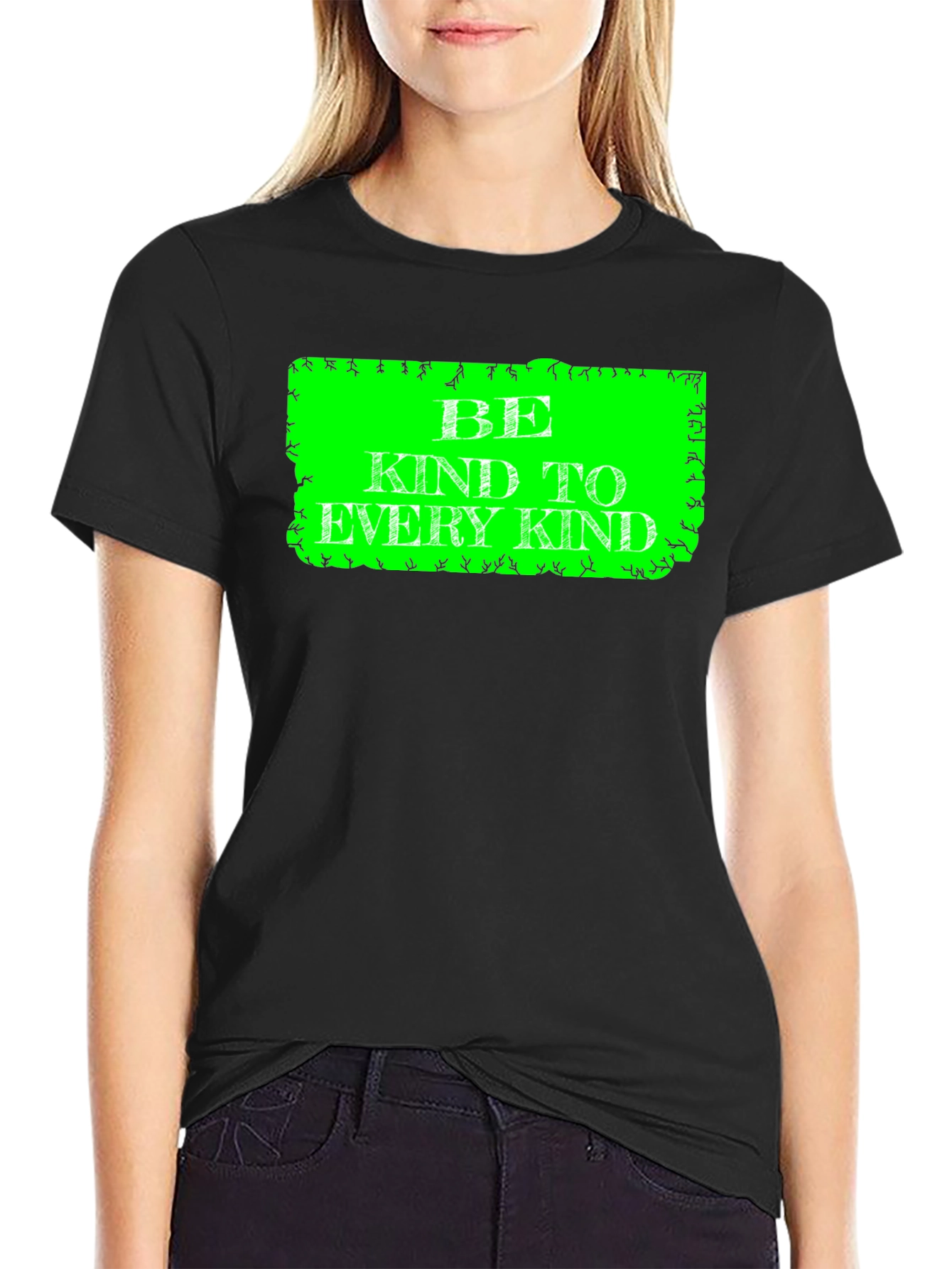 Black Be Kind To Every Kind Graphic T-Shirt view 2