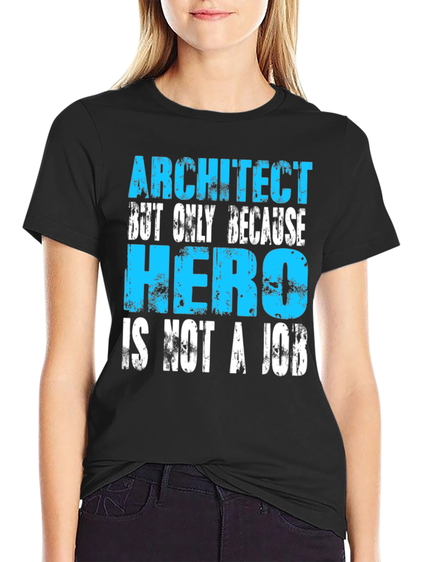 Black Architect Hero Funny Job T-Shirt view 2