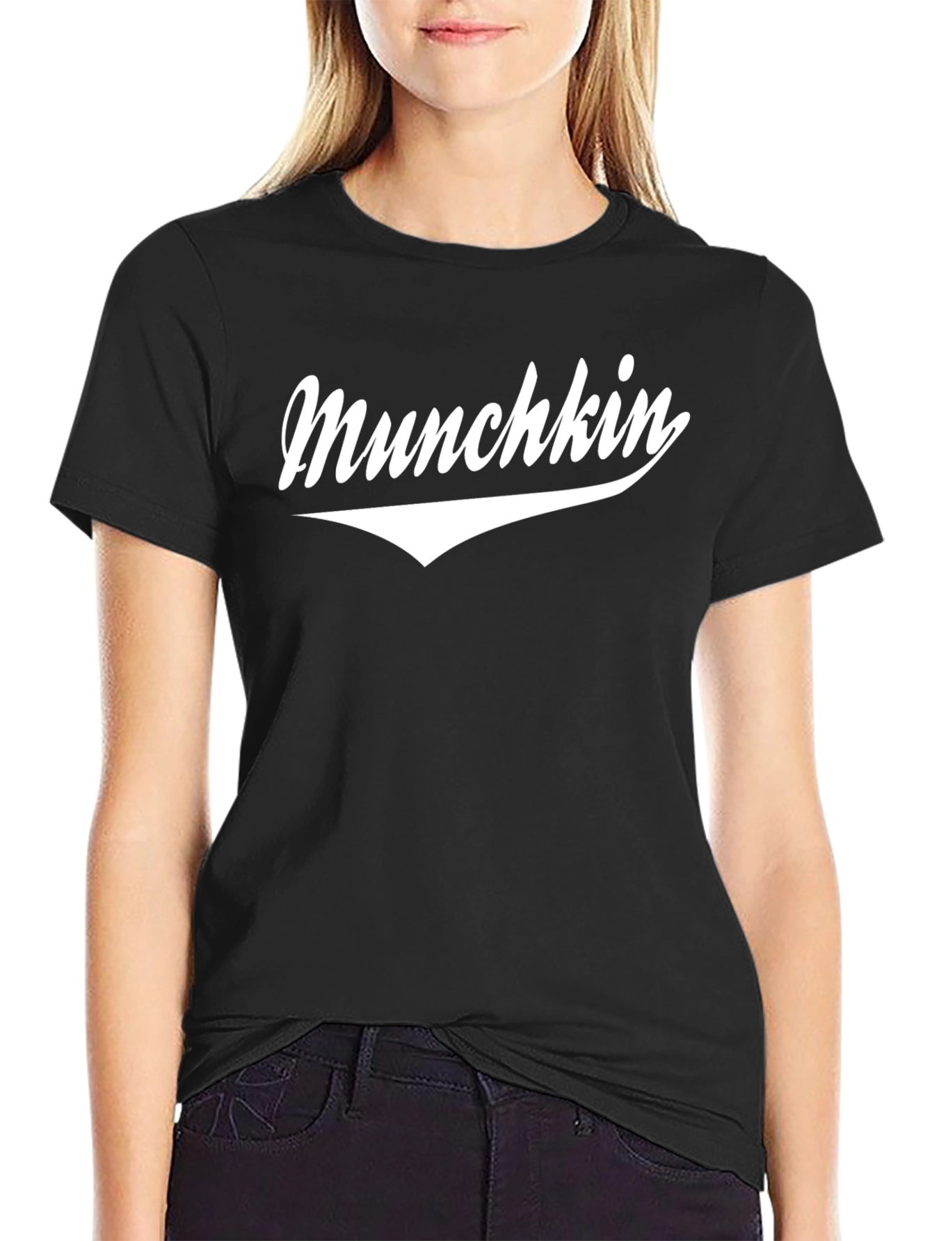 Black Munchkin Graphic Tee - Black Casual T-Shirt view 2