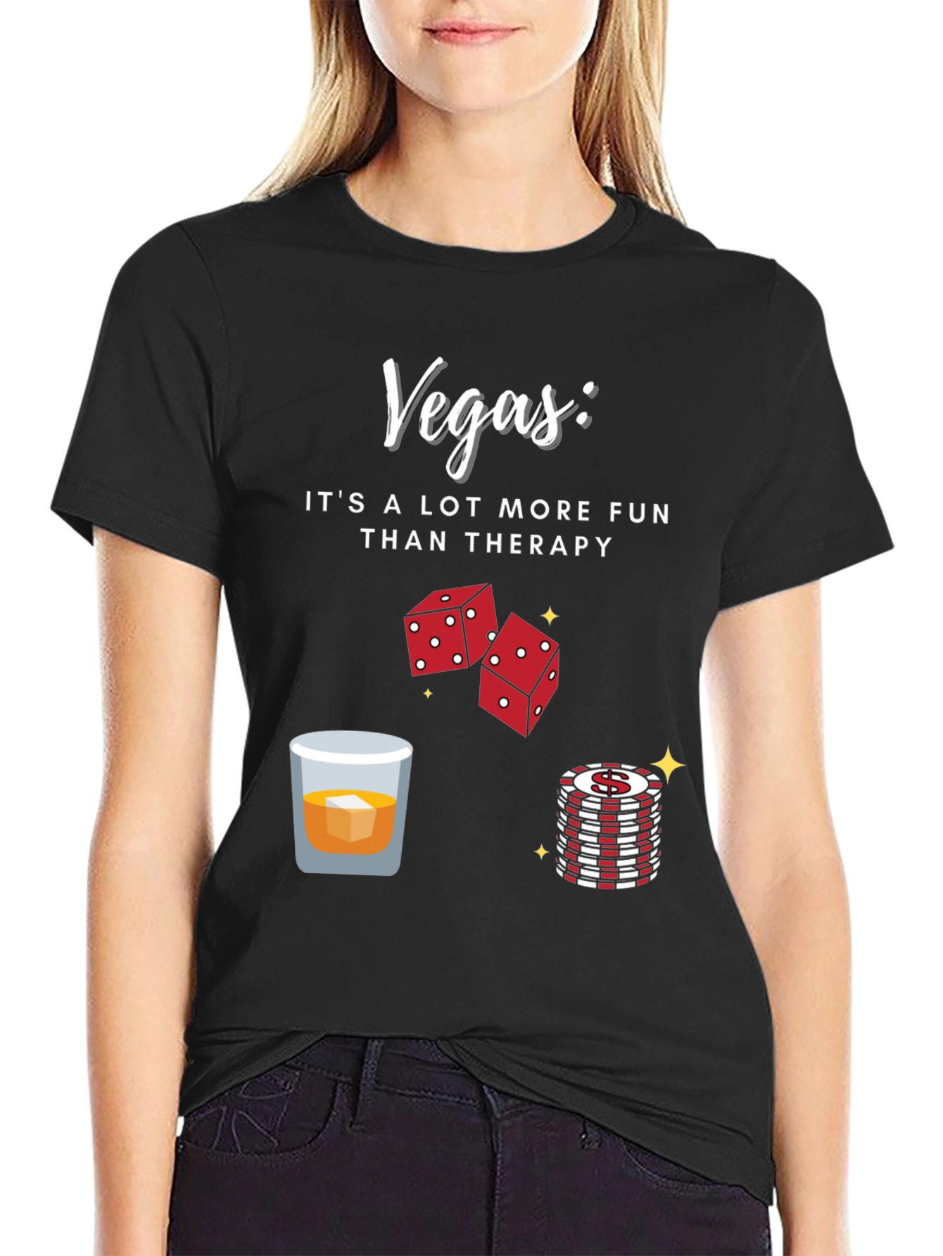 Black Vegas Fun T-Shirt view 2
