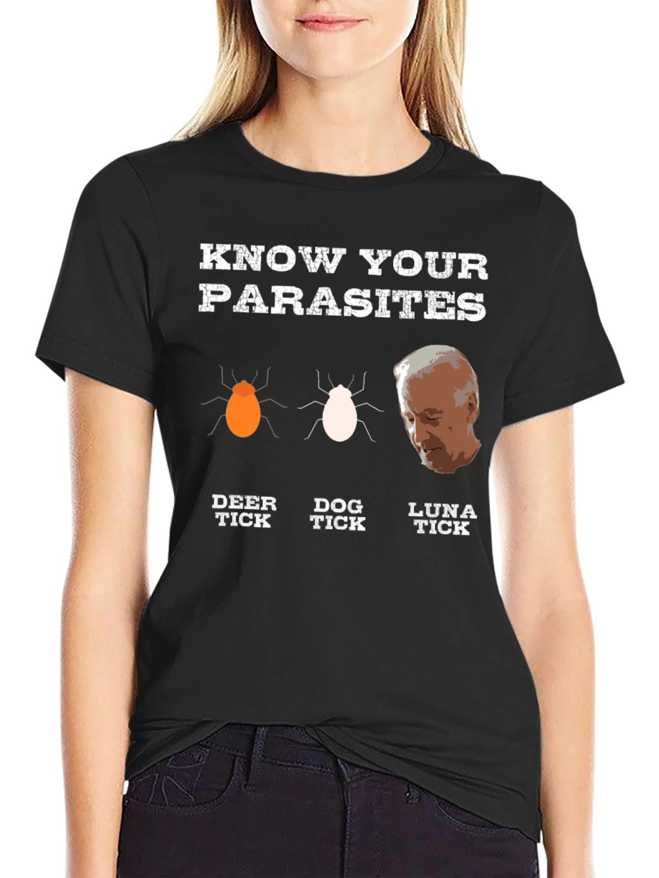 Black Know Your Parasites Graphic Novelty T-Shirt view 2