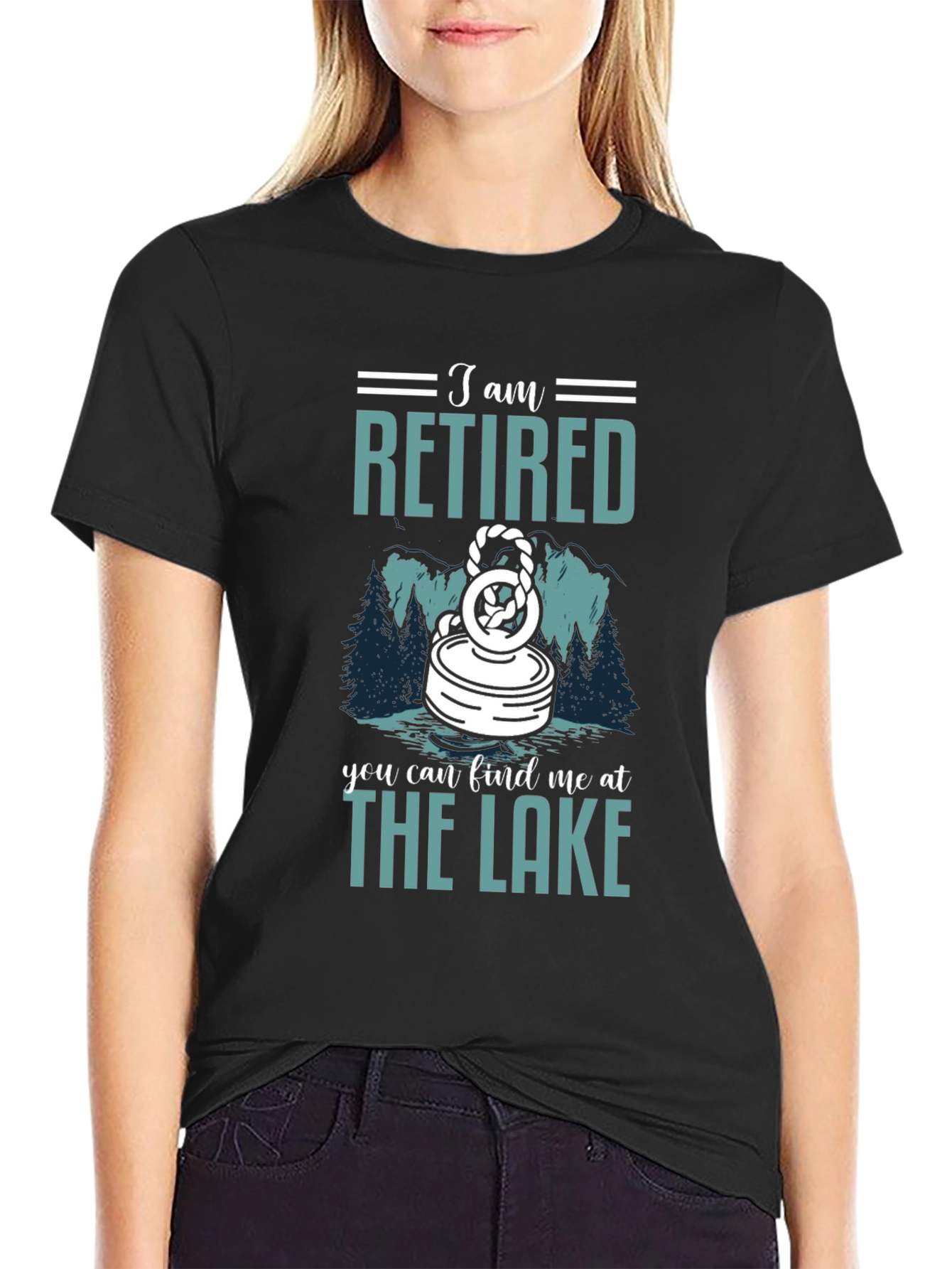 Black Retired Lake T-Shirt view 2