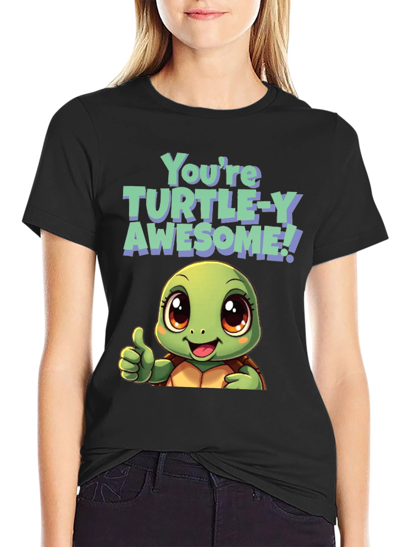 Black Turtle-Y Awesome Graphic Tee view 2