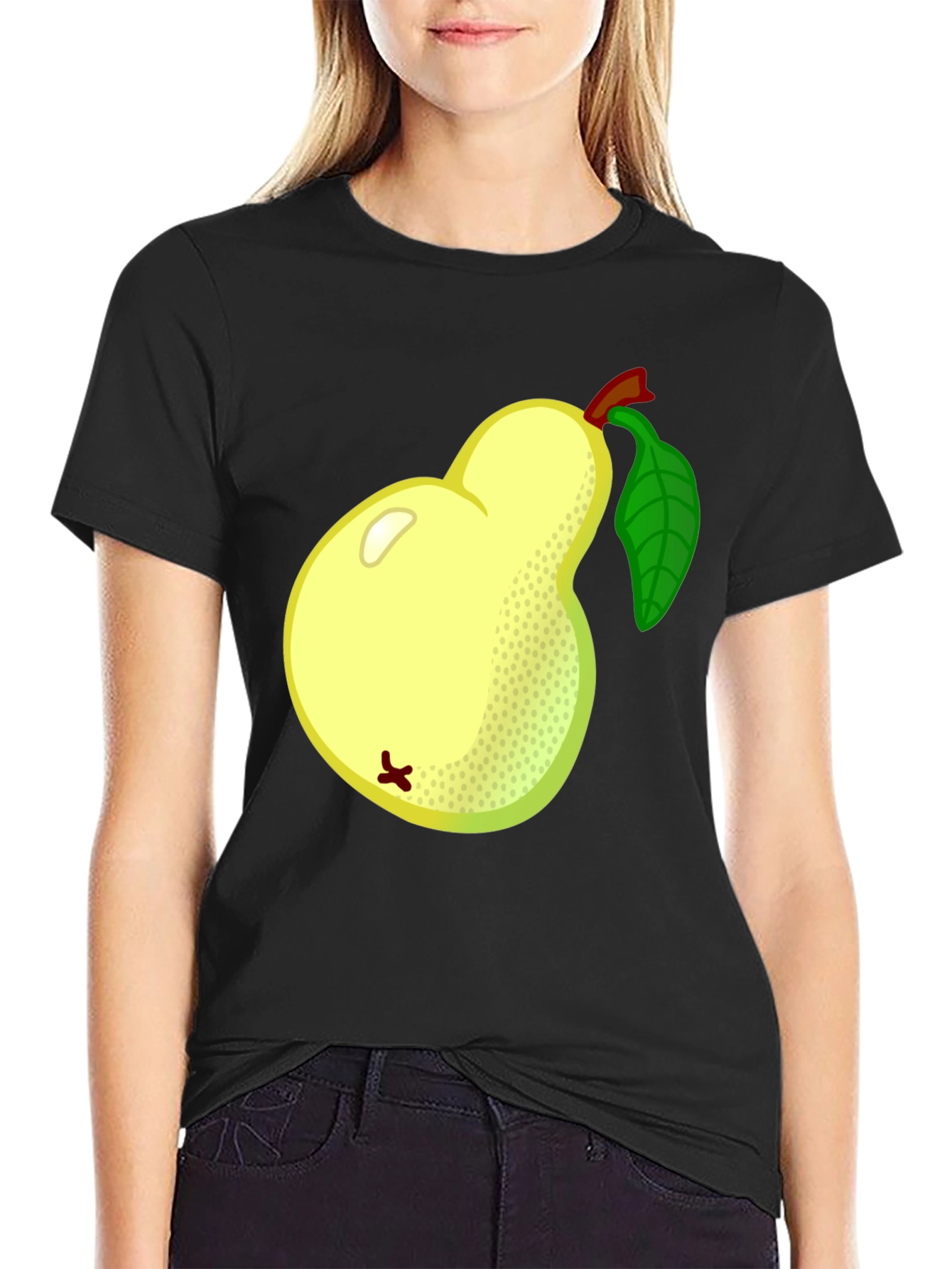 Black Pear Graphic Tee - Fruitful Style view 2