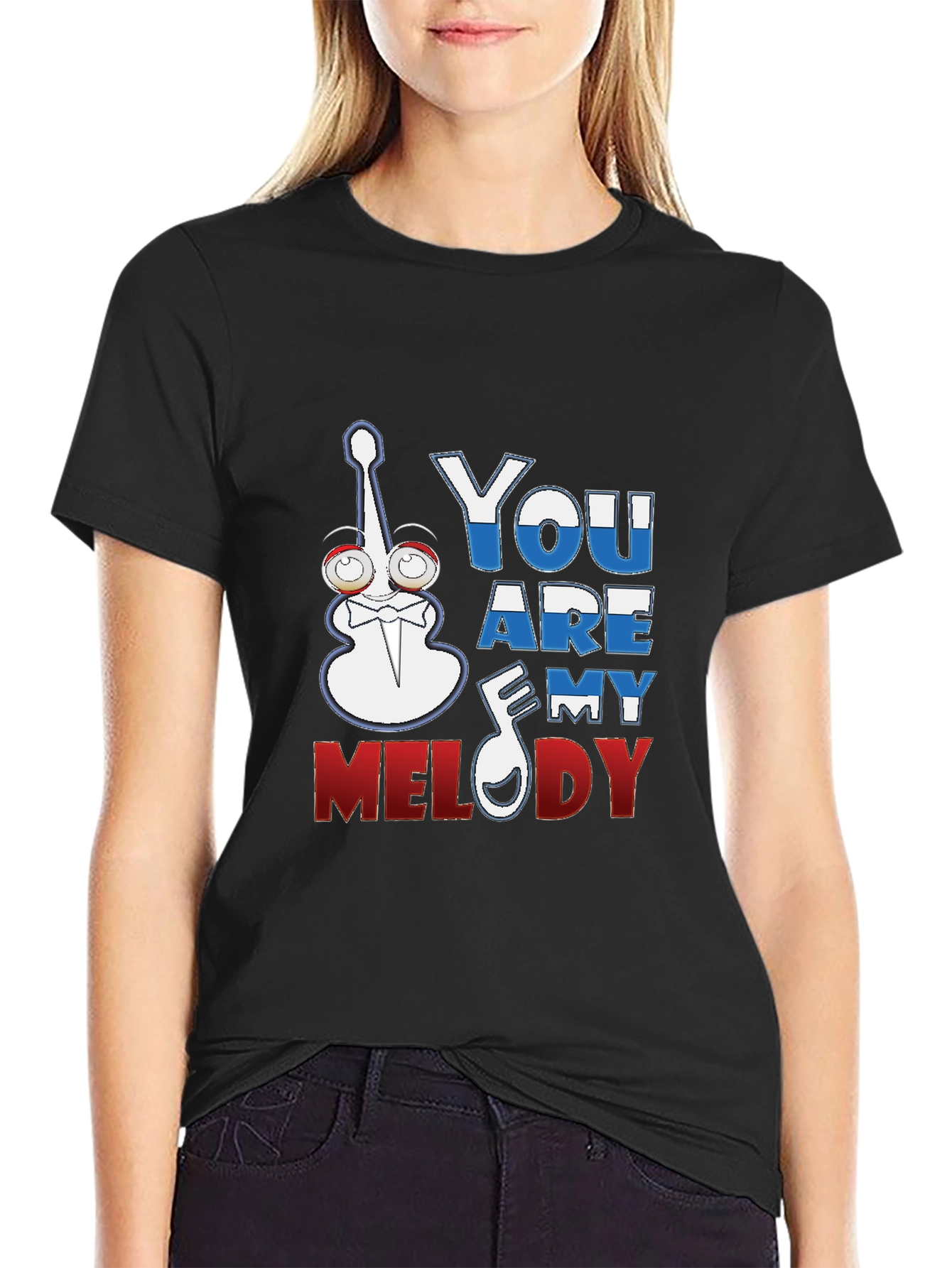 Black You Are My Melody Graphic T-Shirt view 2