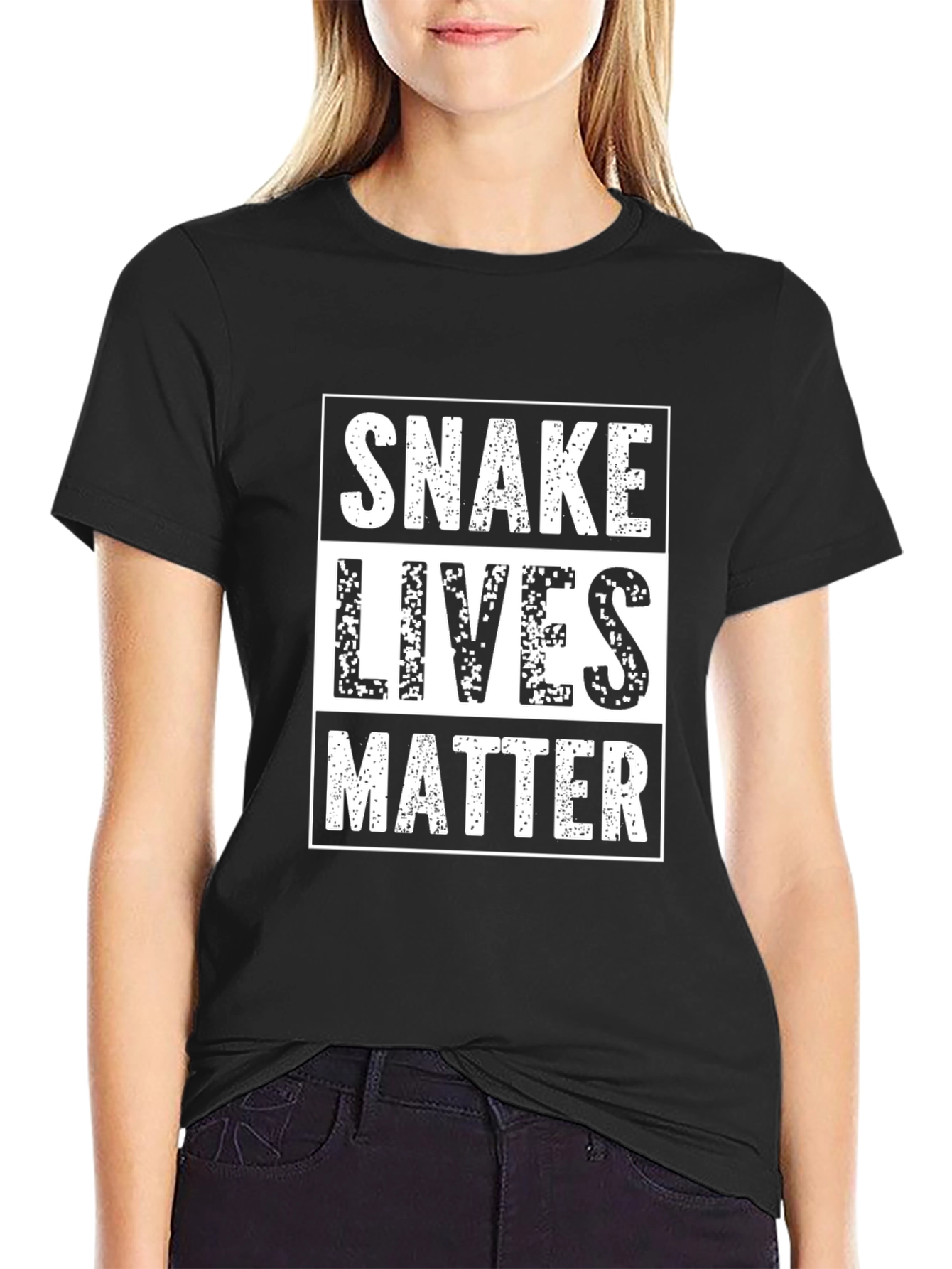 Black Snake Lives Matter Graphic Tee - Black view 2