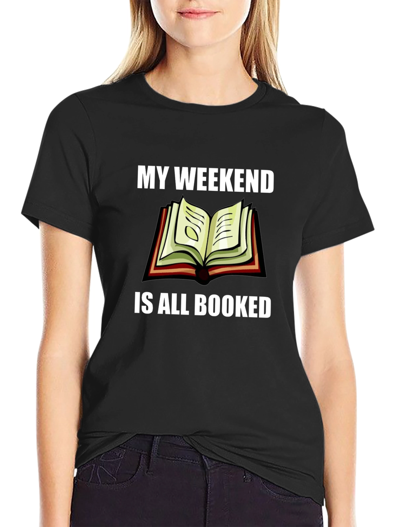 Black Weekend Booked T-Shirt - Reader Gift view 2