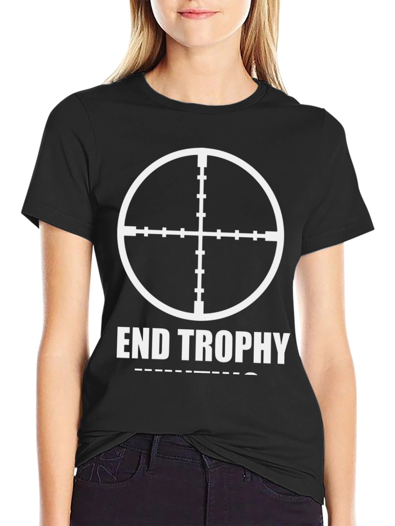 Black End Trophy Hunting Tee - Black Graphic T-Shirt view 2