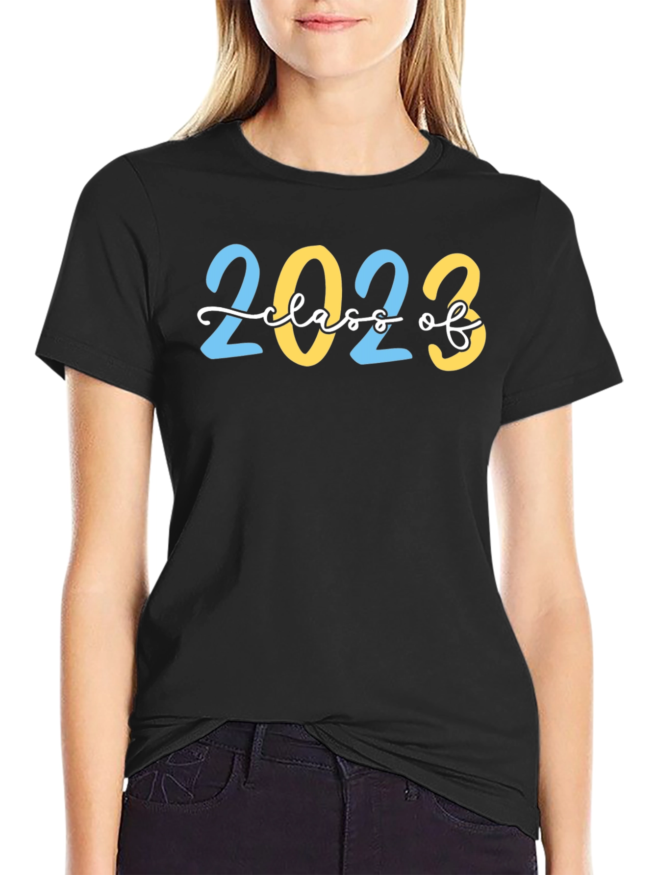 Black Class of 2023 T-Shirt Graduation Tee view 2