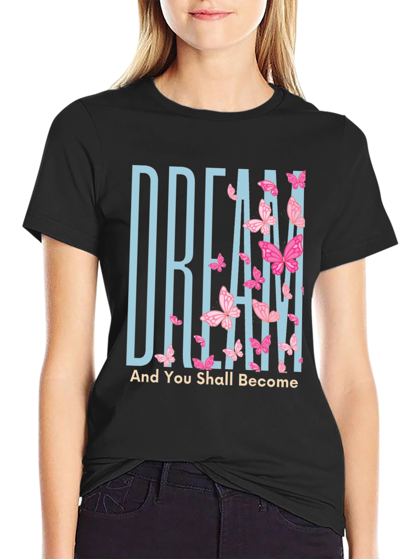 Black Dream Butterfly Graphic Tee view 2