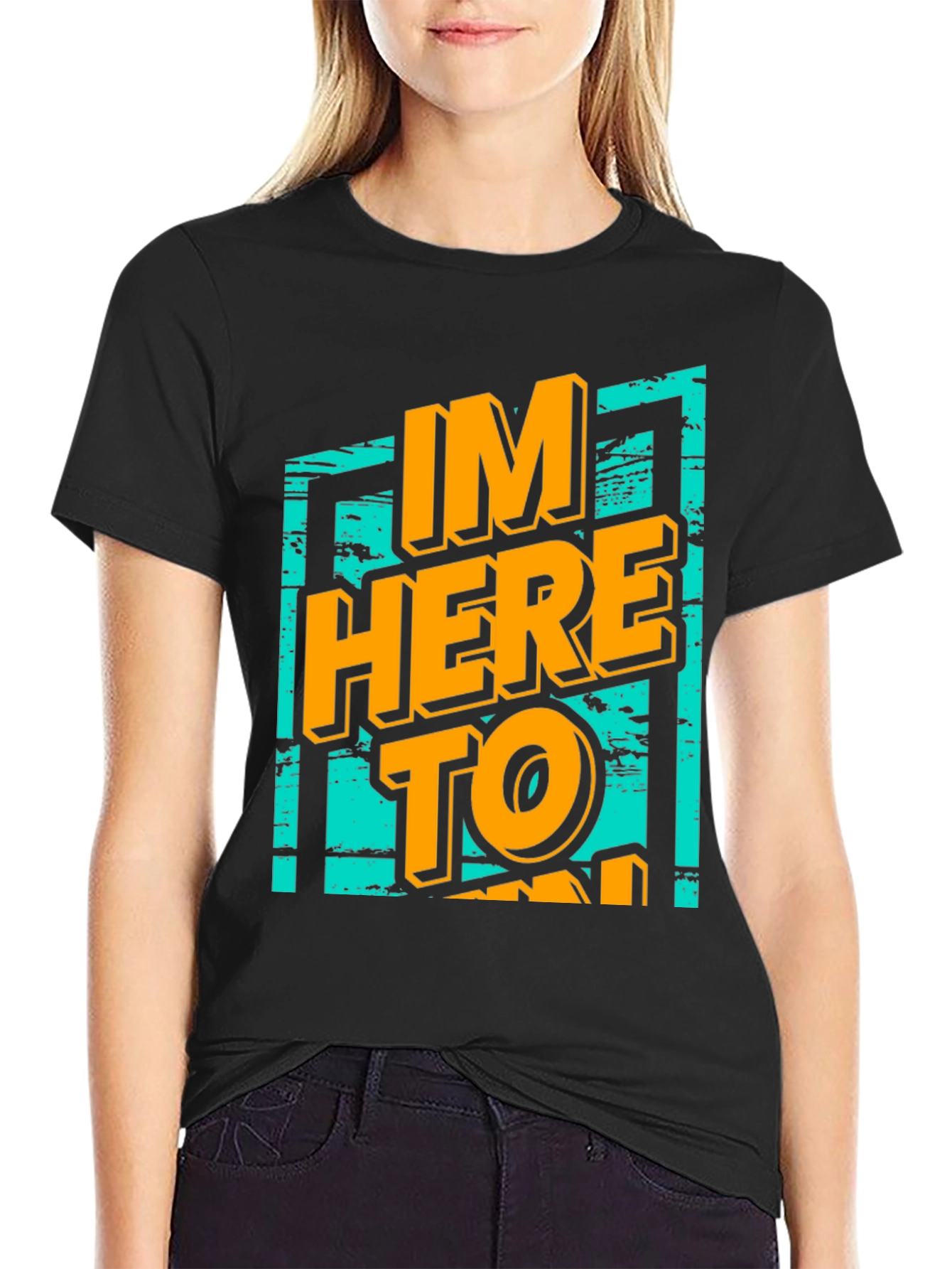 Black I'm Here to Party Graphic T-Shirt view 2