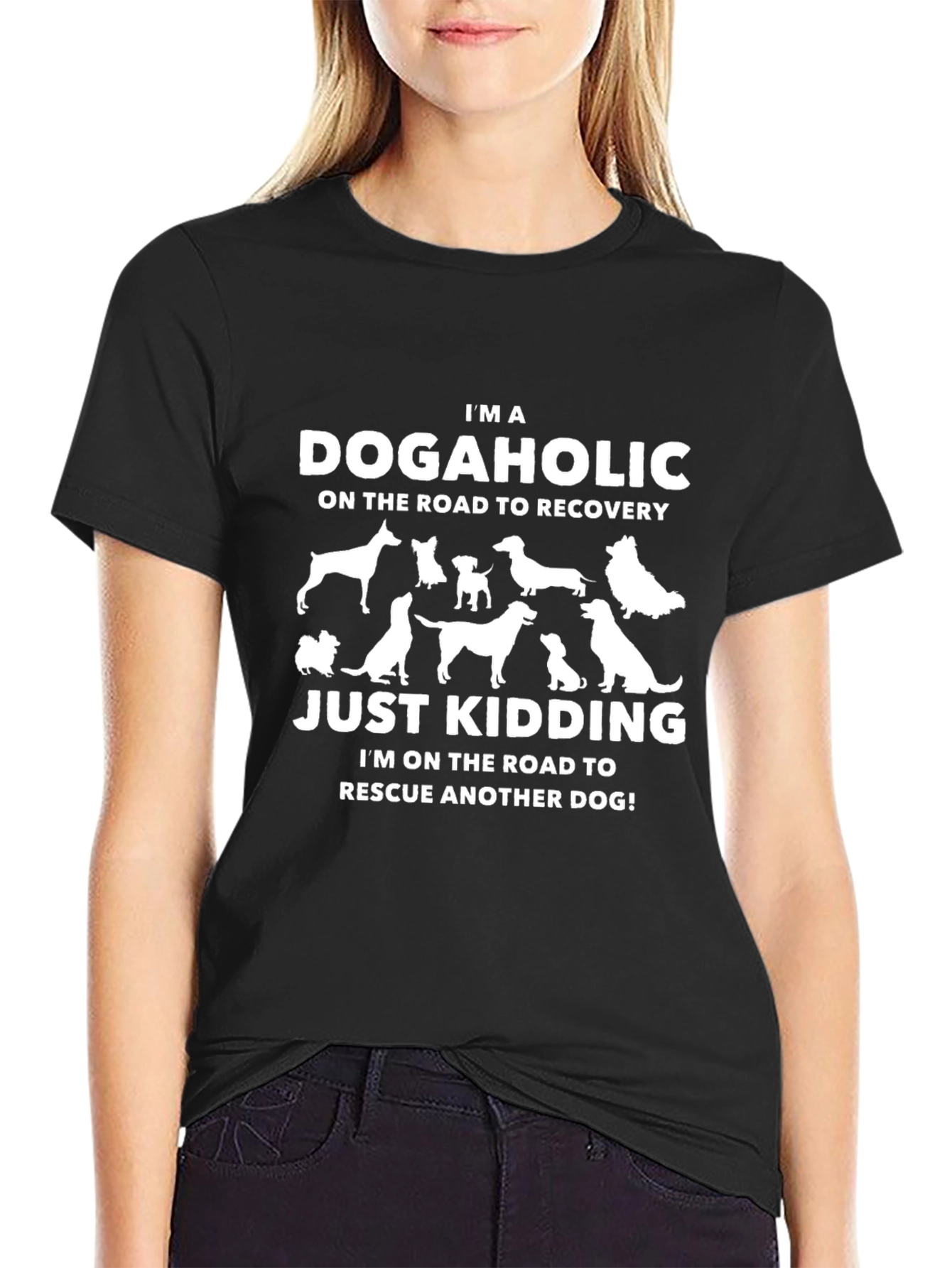 Dogaholic T-Shirt - Rescue Dog Lover Tee - 2