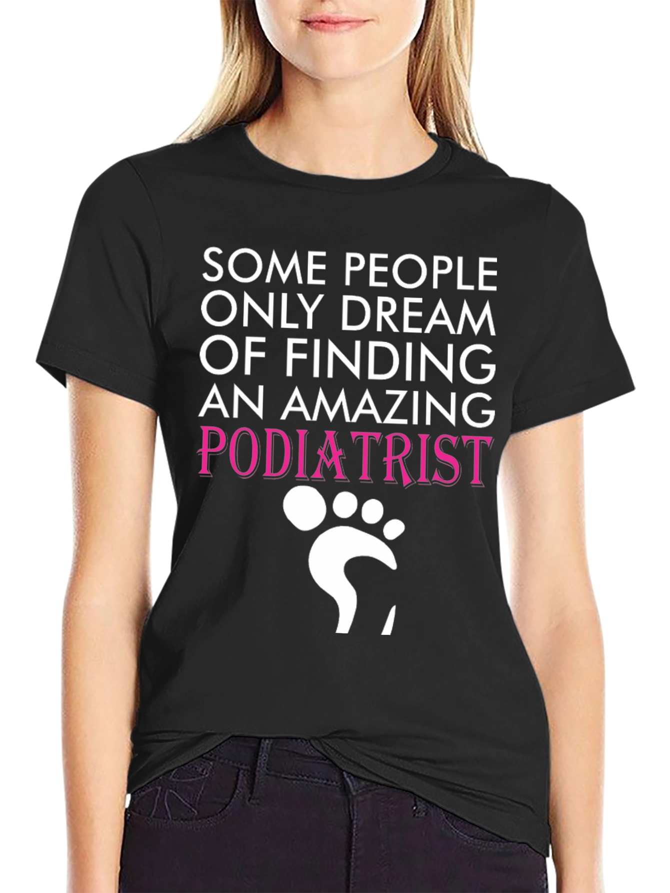 Black Amazing Podiatrist T-Shirt view 2