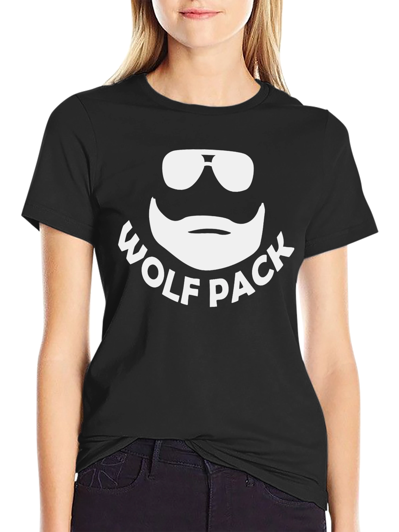 Black Wolf Pack Graphic Tee - Cool & Comfy view 2