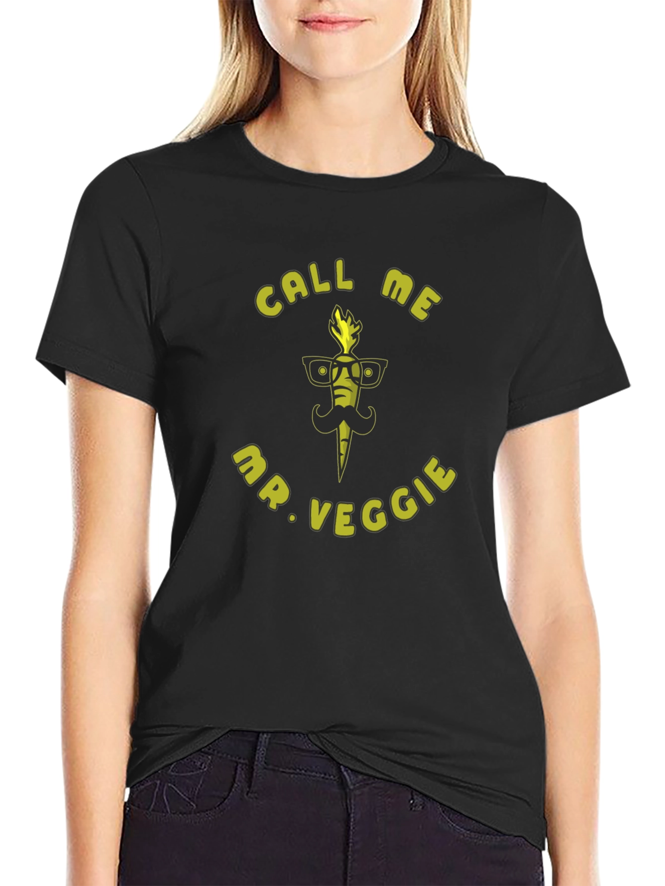 Black Mr. Veggie Carrot Graphic Tee view 2