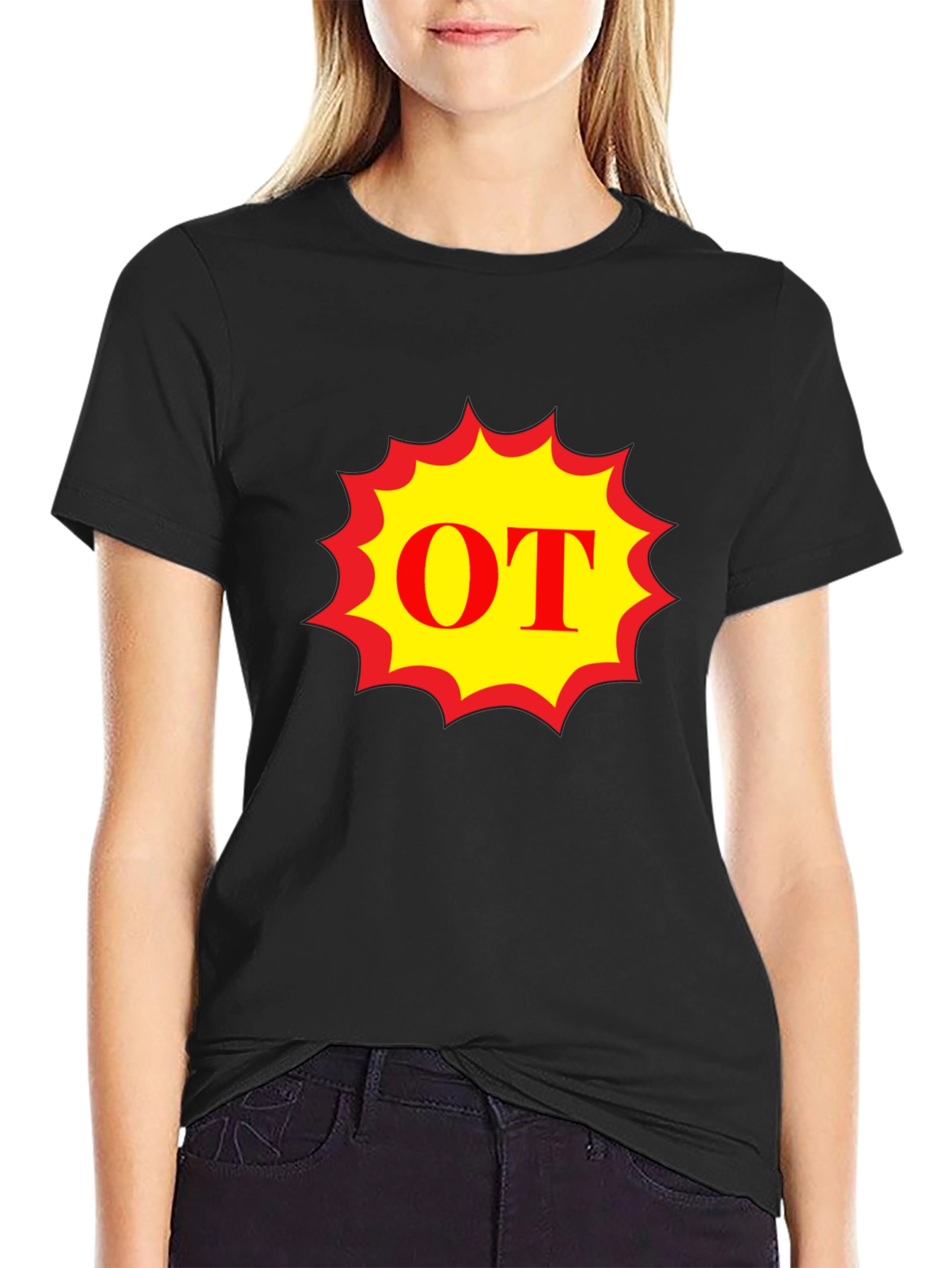 Black OT Burst T-Shirt - Bold Graphic Tee view 2