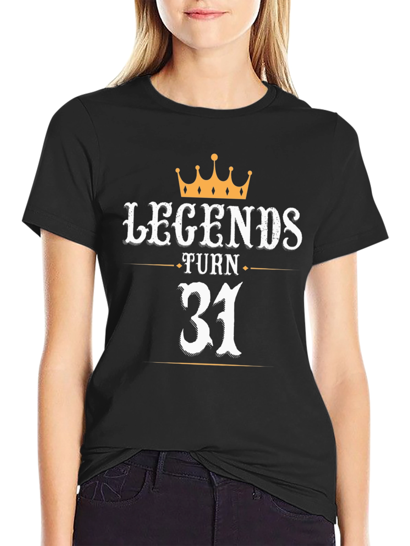 Black Legends Turn 31 T-Shirt Birthday Gift view 2