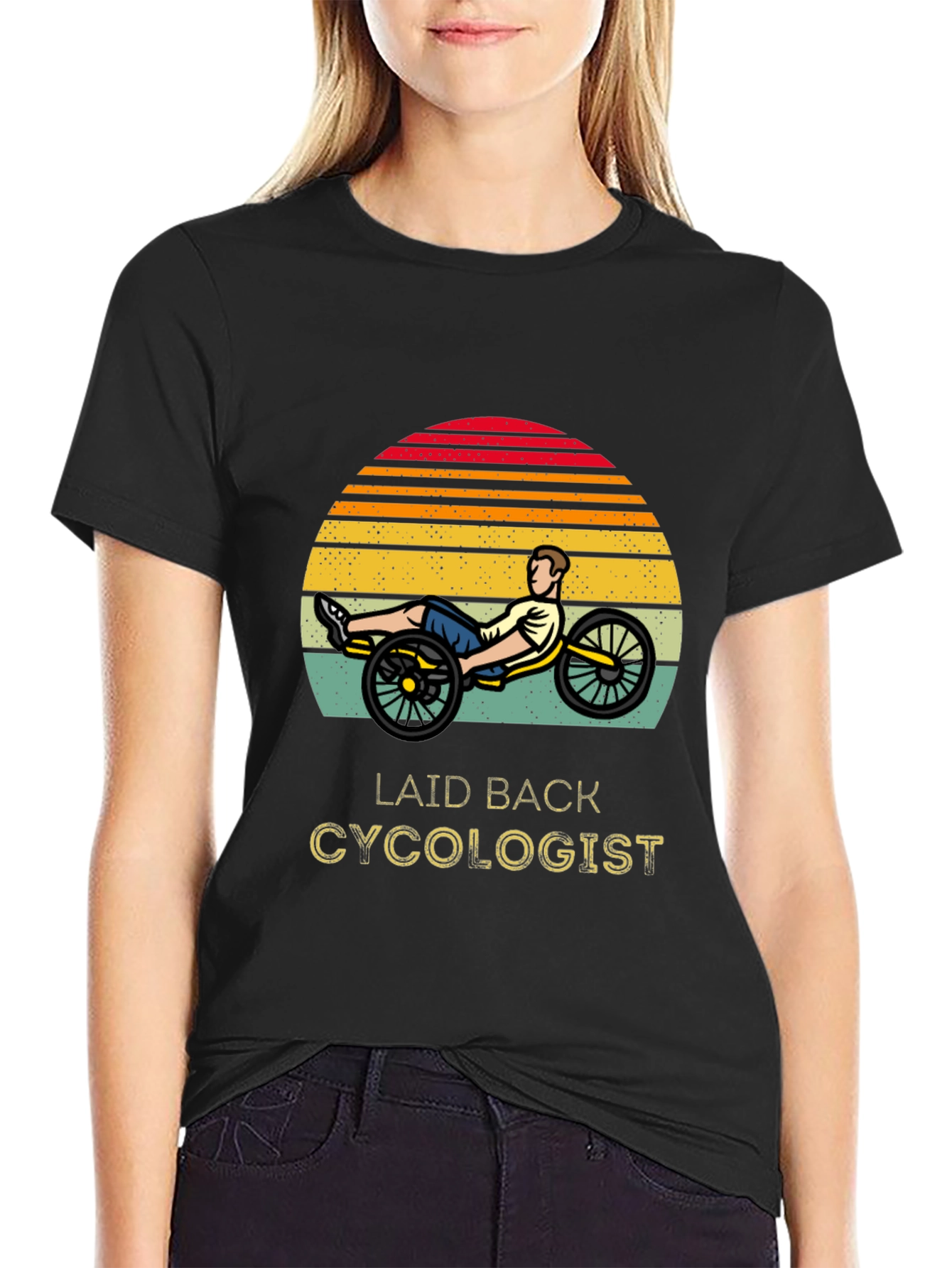 Black Laid Back Cycologist T-Shirt view 2