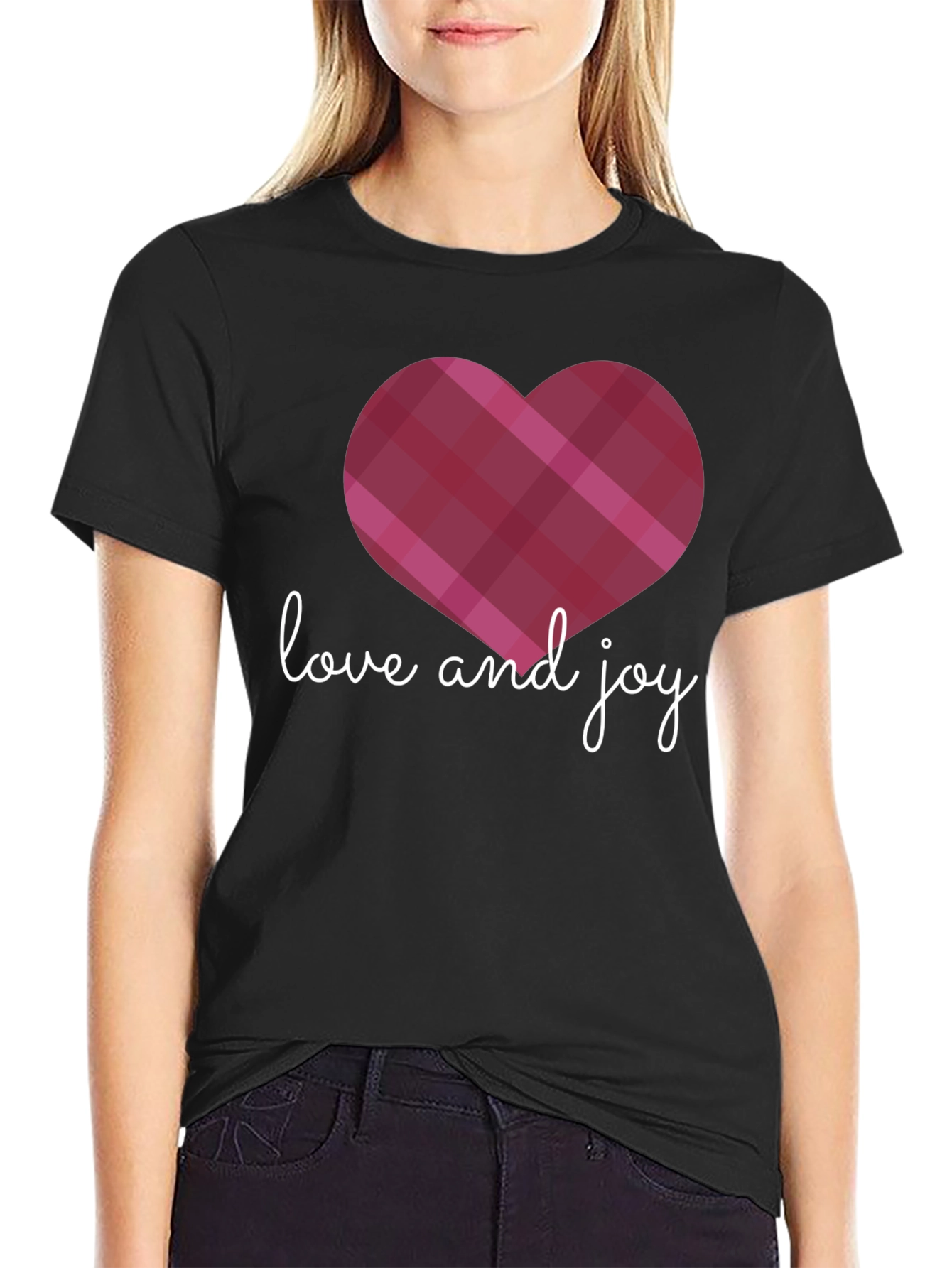Black Love and Joy Heart Graphic Tee view 2