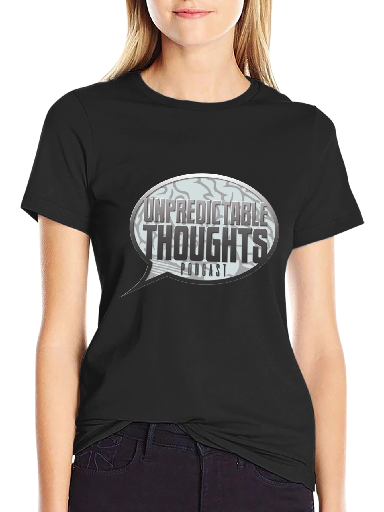 Unpredictable Thoughts Podcast Black T-Shirt - 2