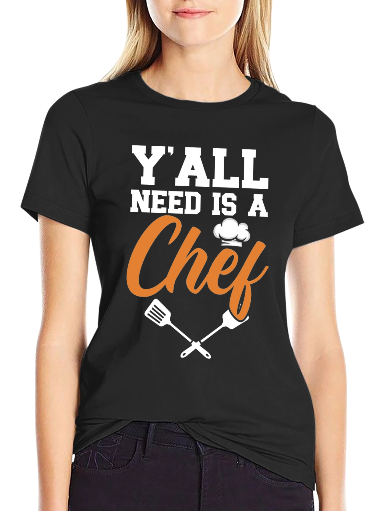 Black Y'all Need A Chef Funny T-Shirt view 2